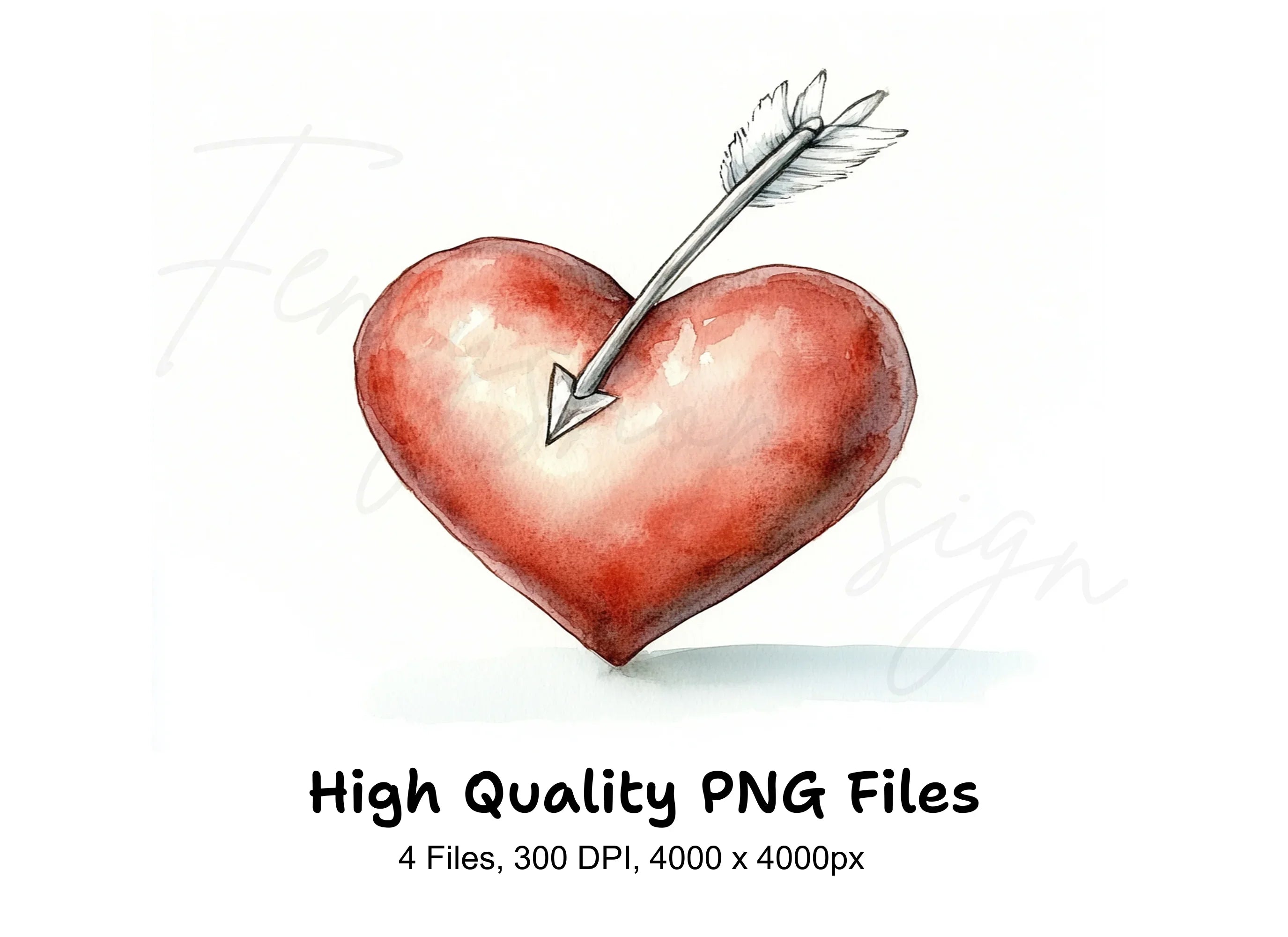Hearts with Arrows Clipart Bundle