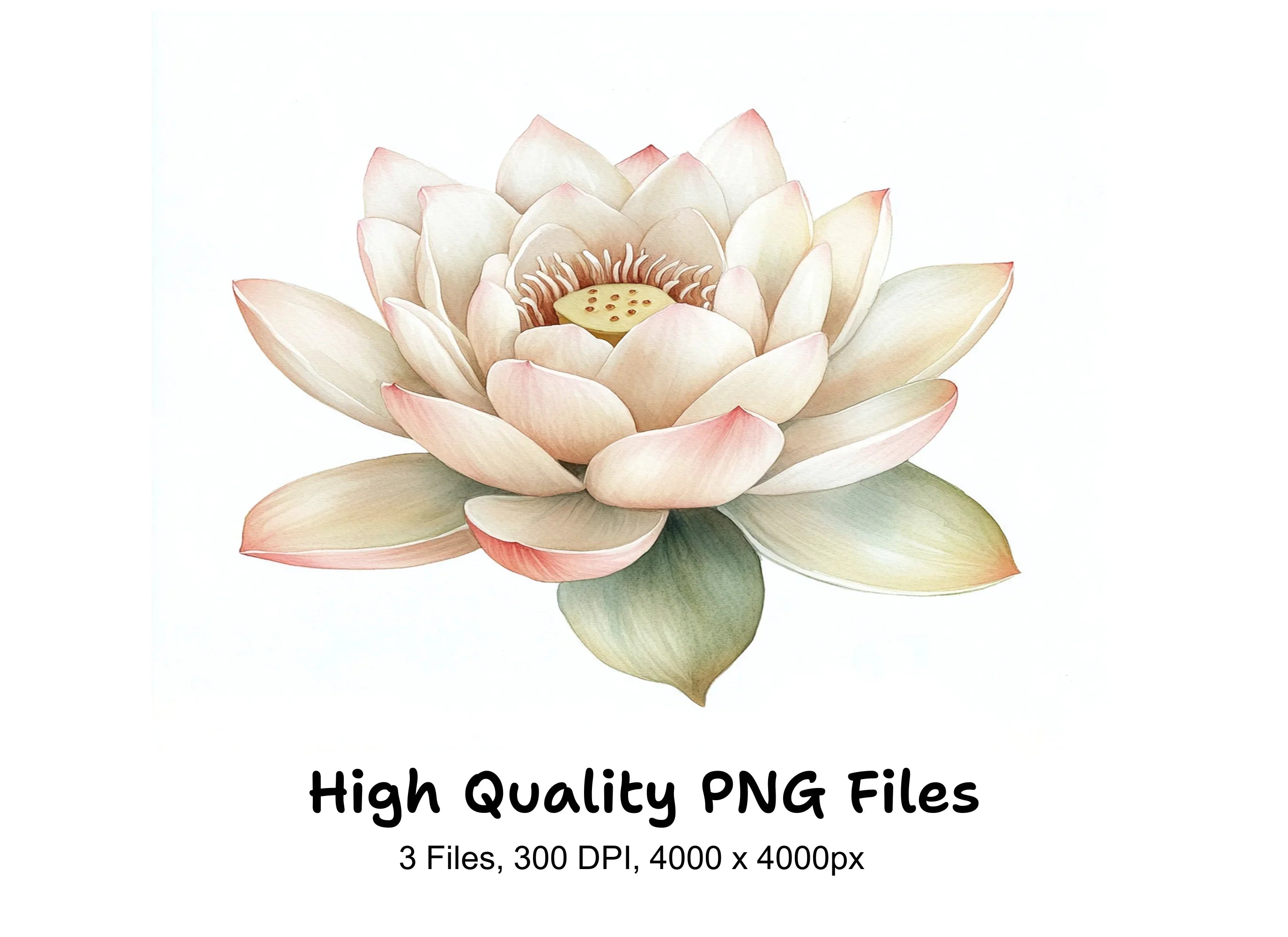 Graceful Water Lily Clipart Bundle