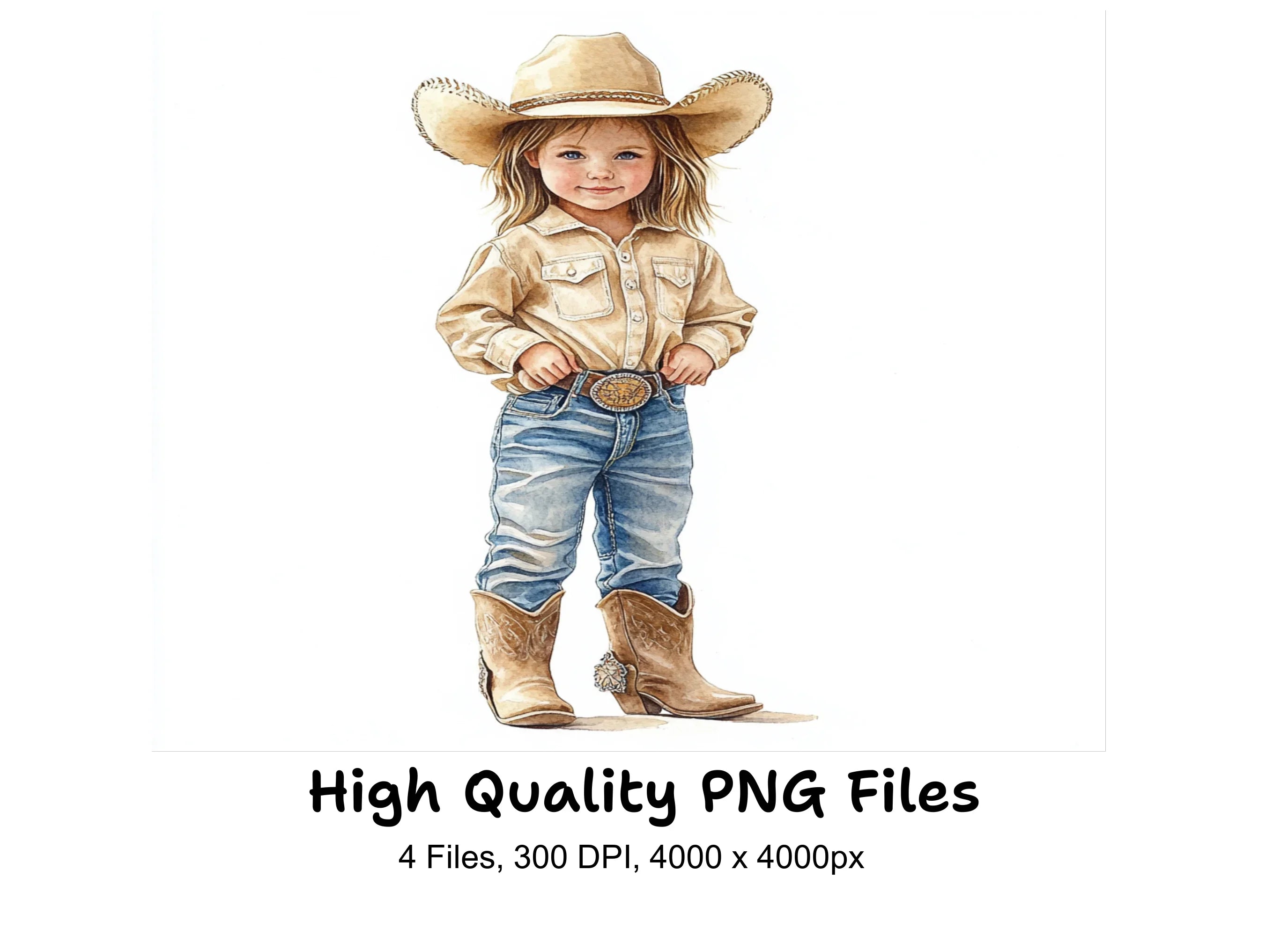 Little Cowboy Kids Clipart Bundle