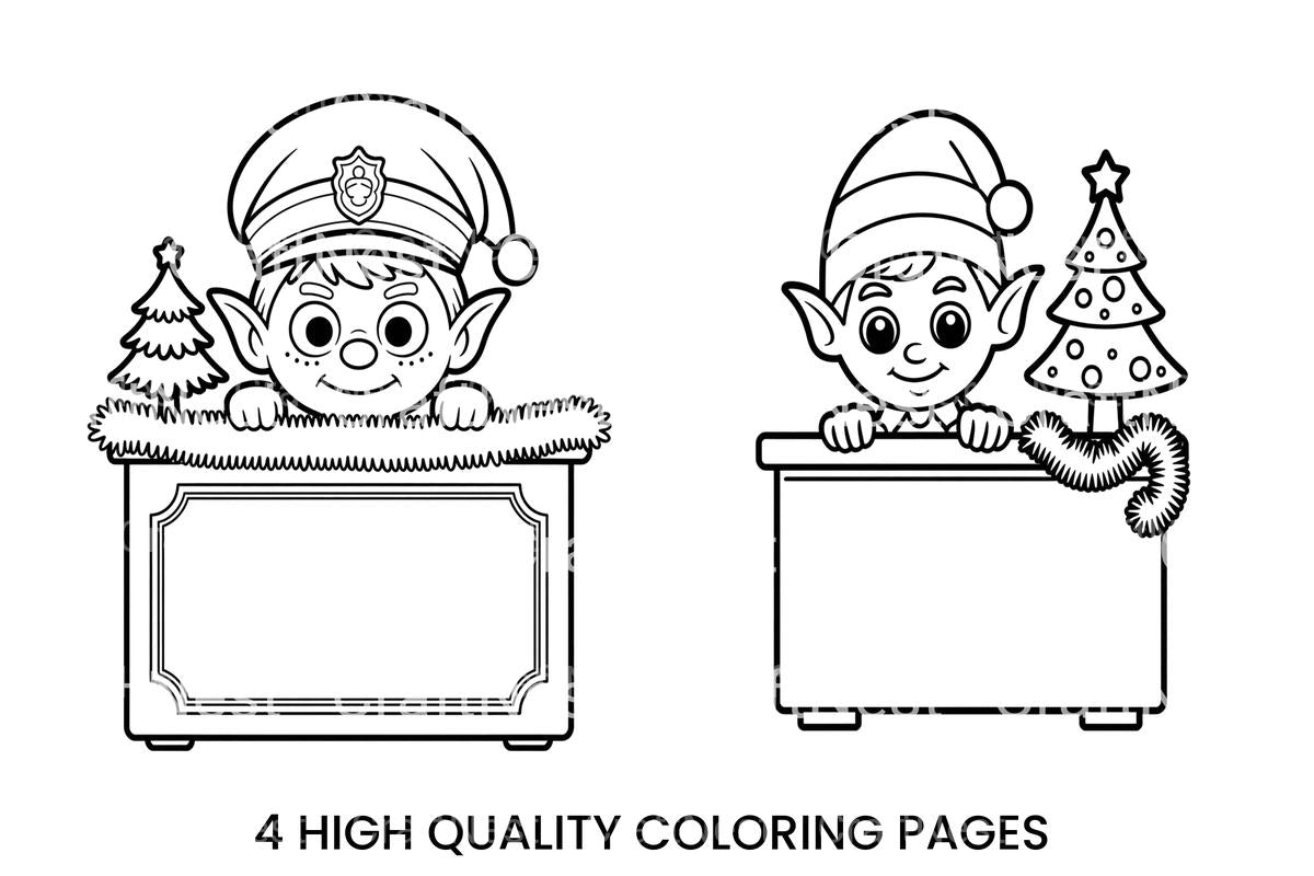 Christmas Elf Police Officer Coloring Books