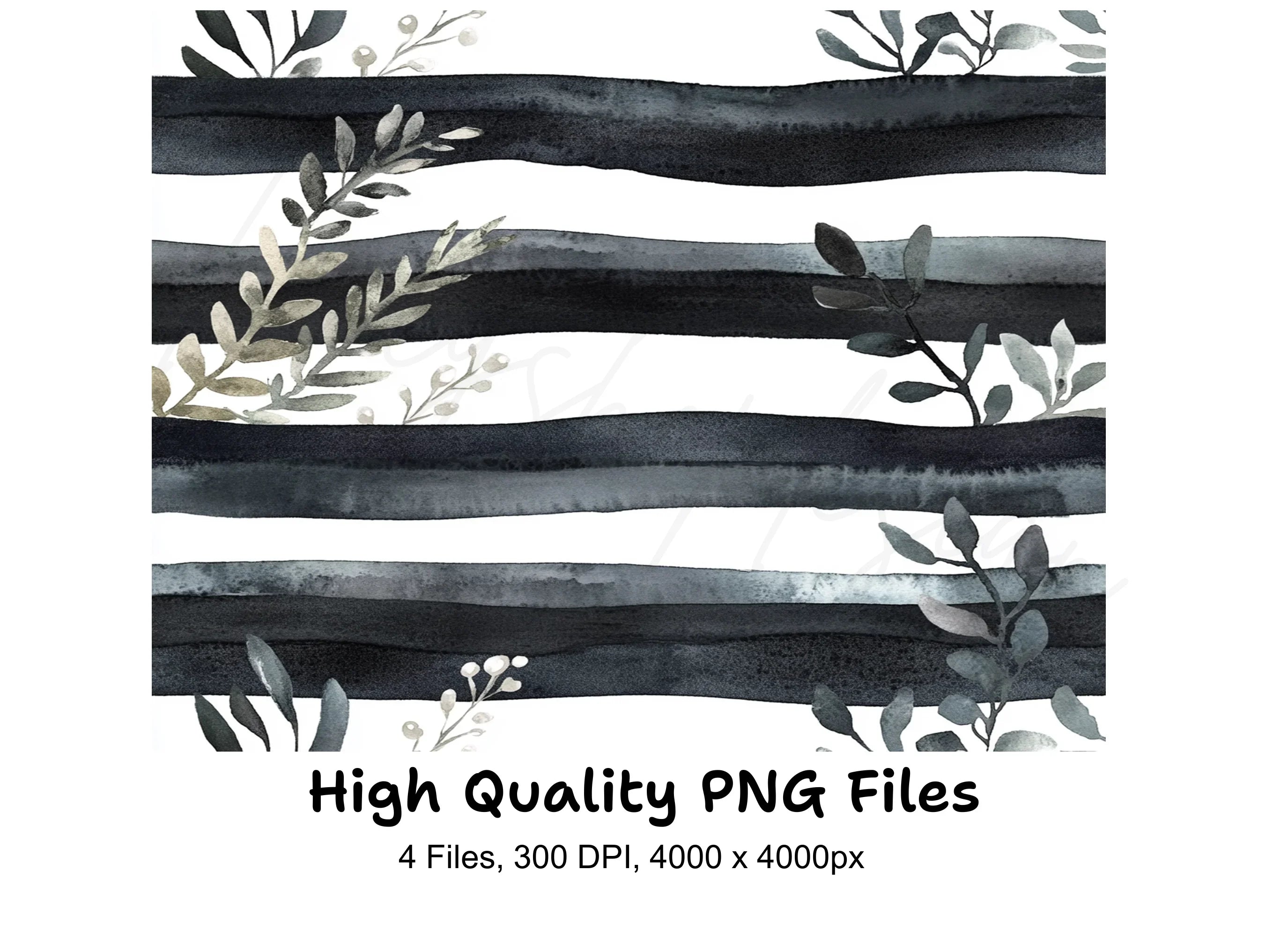 Abstract Stripes Foliage Clipart Bundle