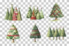 Patchwork Quilt Christmas Trees Clipart Bundle - CraftNest - Digital Crafting and Art