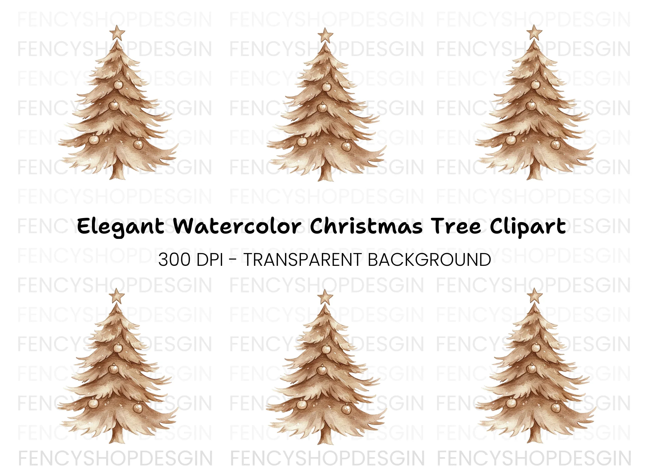 Christmas Tree Clipart Bundle