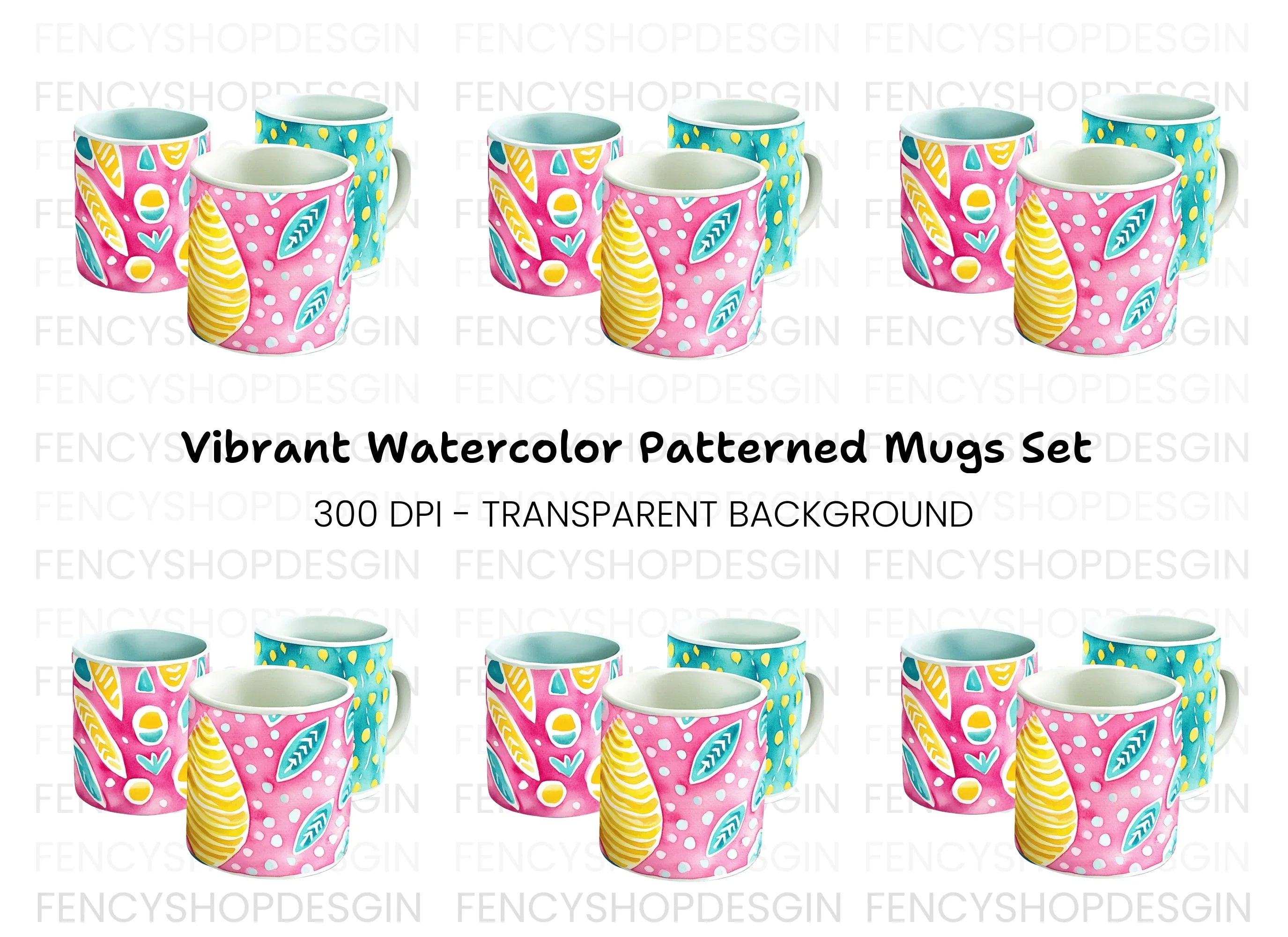 Abstract Pattern Clipart Bundle