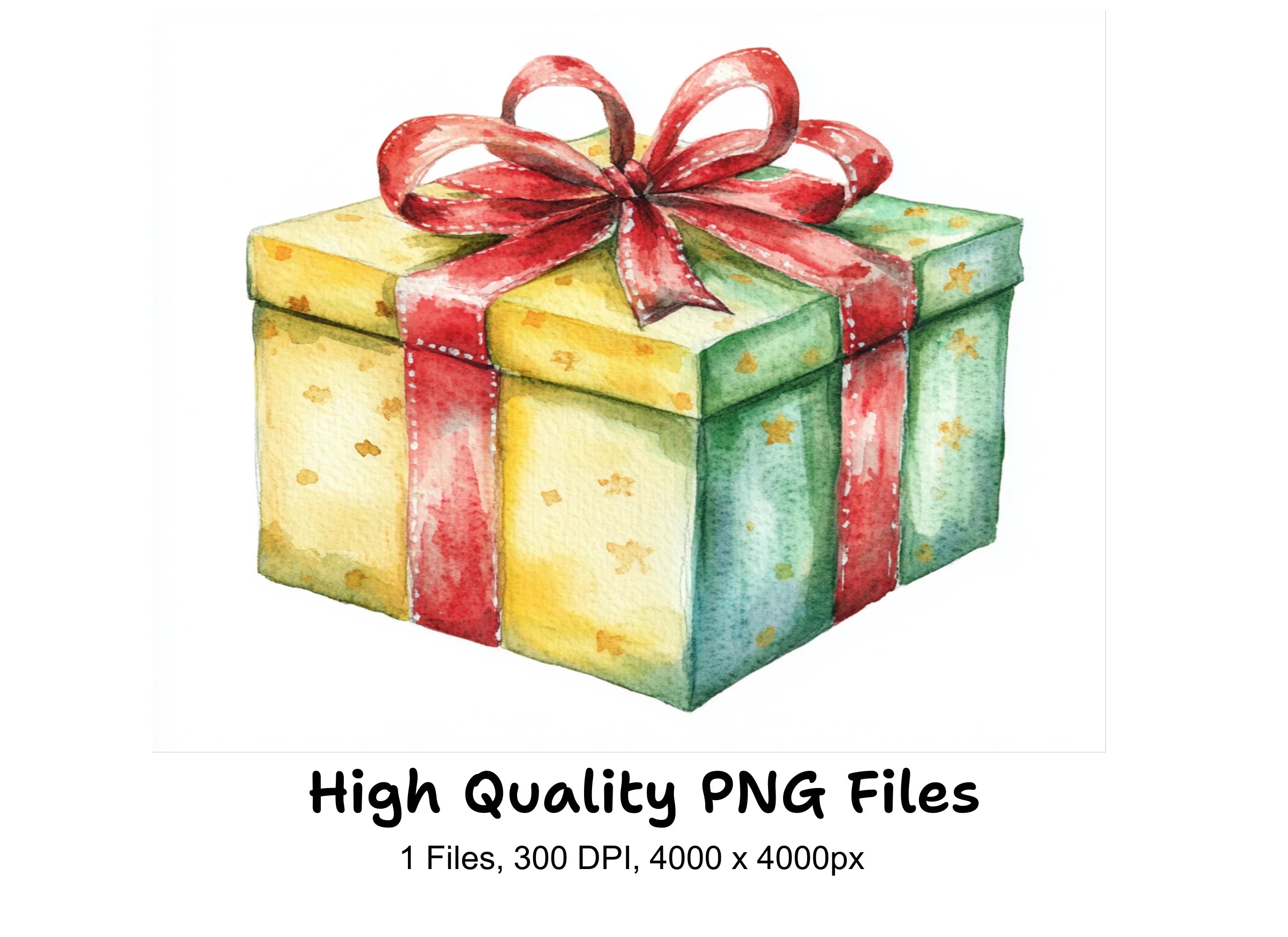 Christmas Gift Box Clipart Bundle