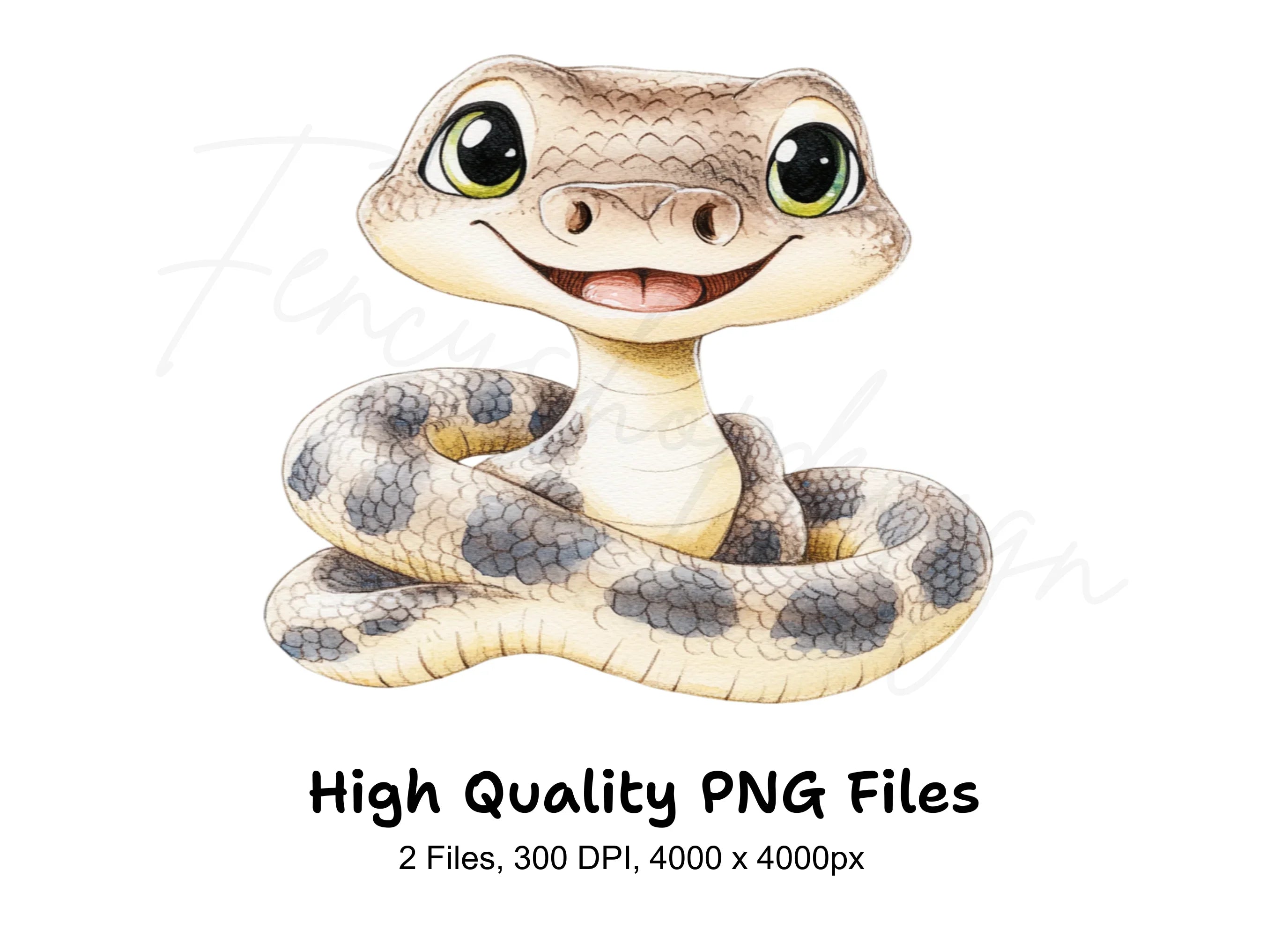 Cute Baby Snake Clipart Bundle