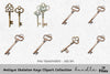 Antique Skeleton Keys Clipart Bundle