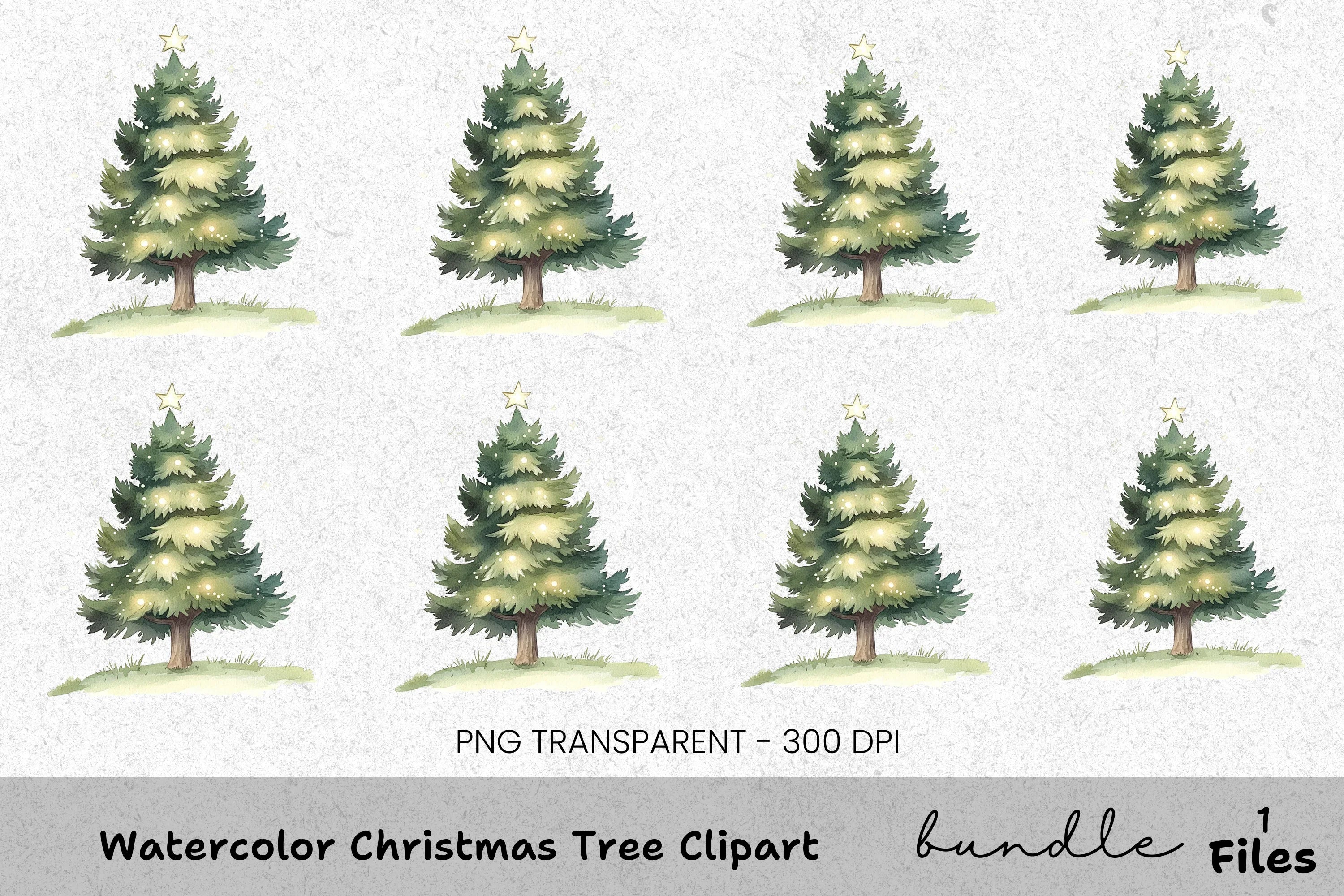 Christmas Tree Clipart Bundle