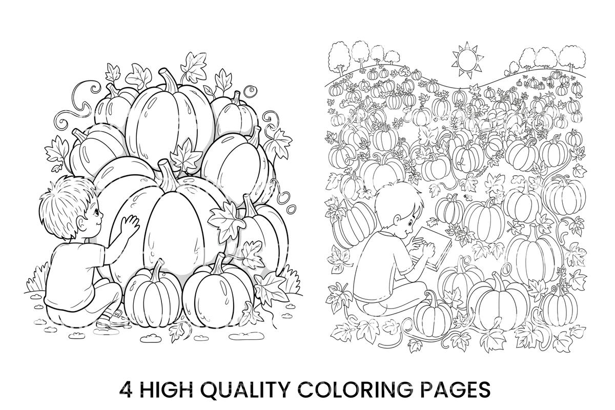 Kids Painting Autumn Leaves Coloring Books