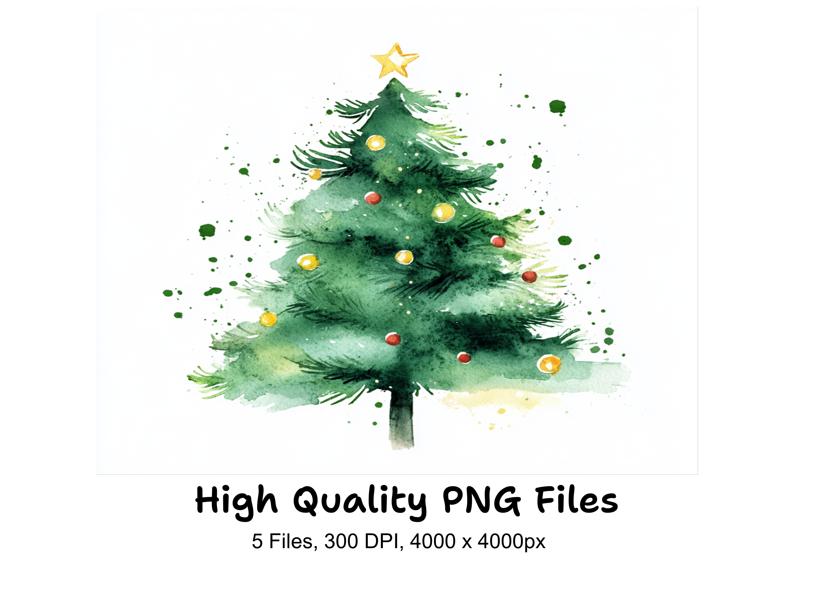 Christmas Tree Clipart Bundle