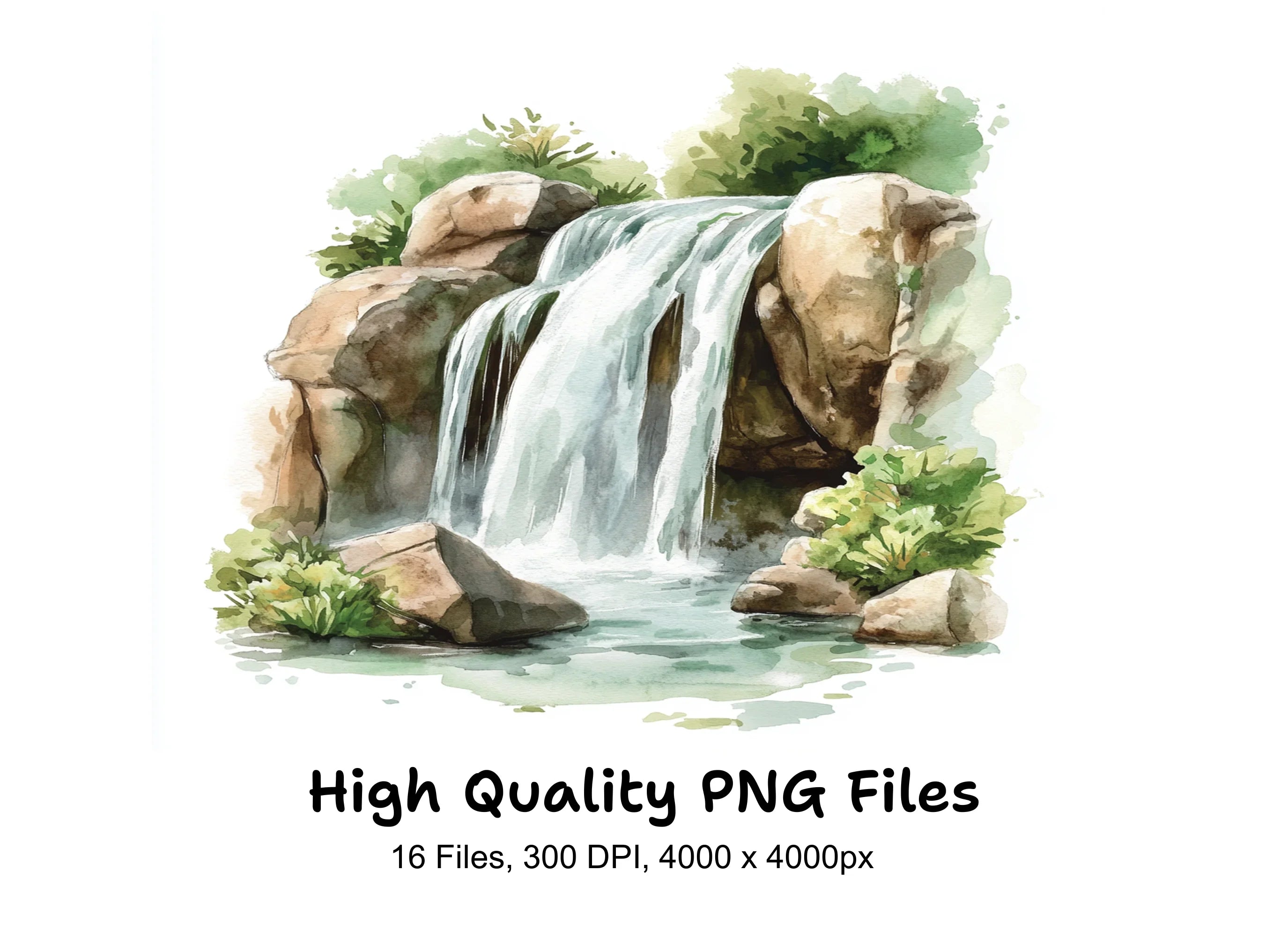 Waterfall Clipart Bundle