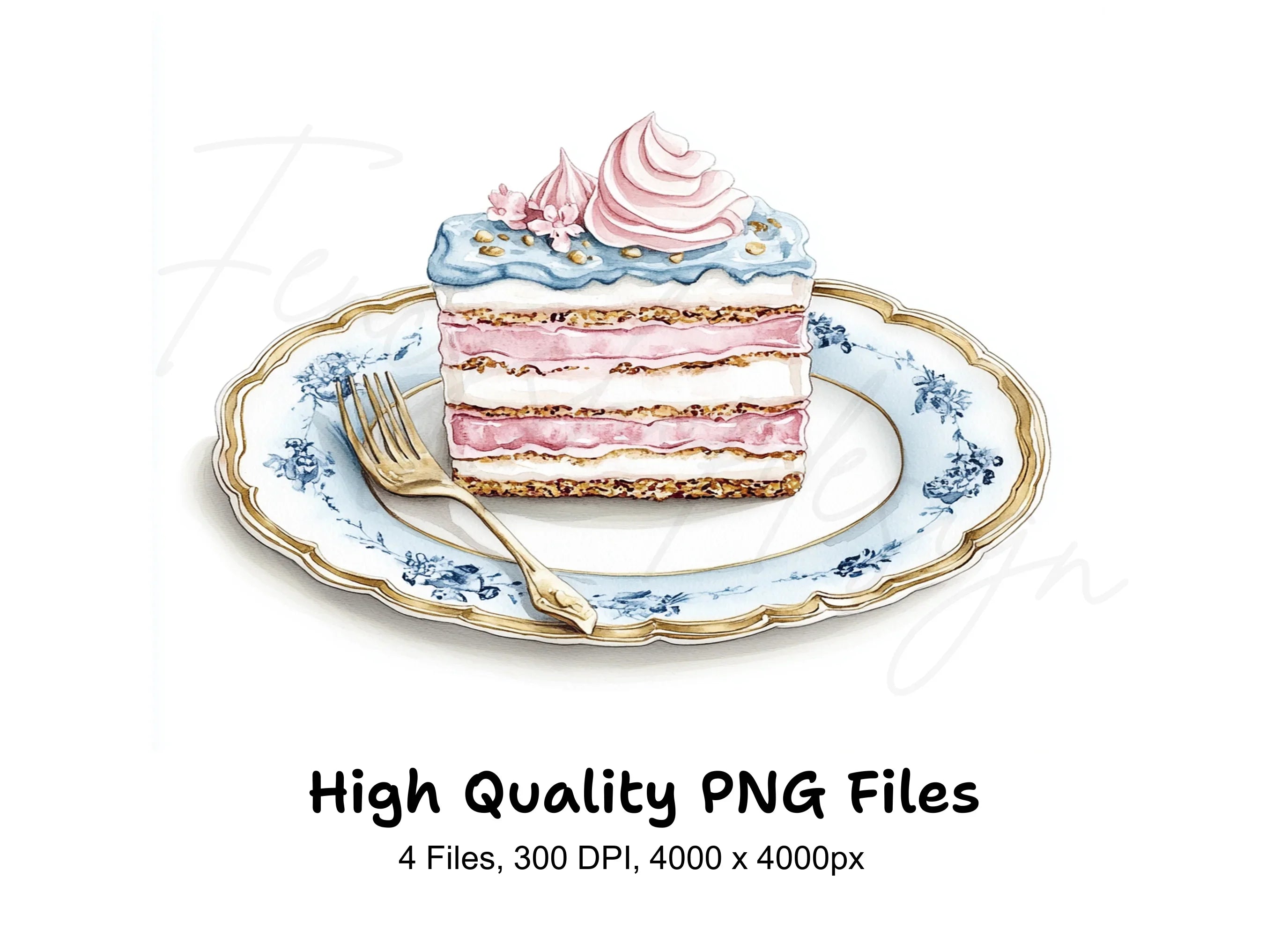 Elegant Cake Clipart Bundle