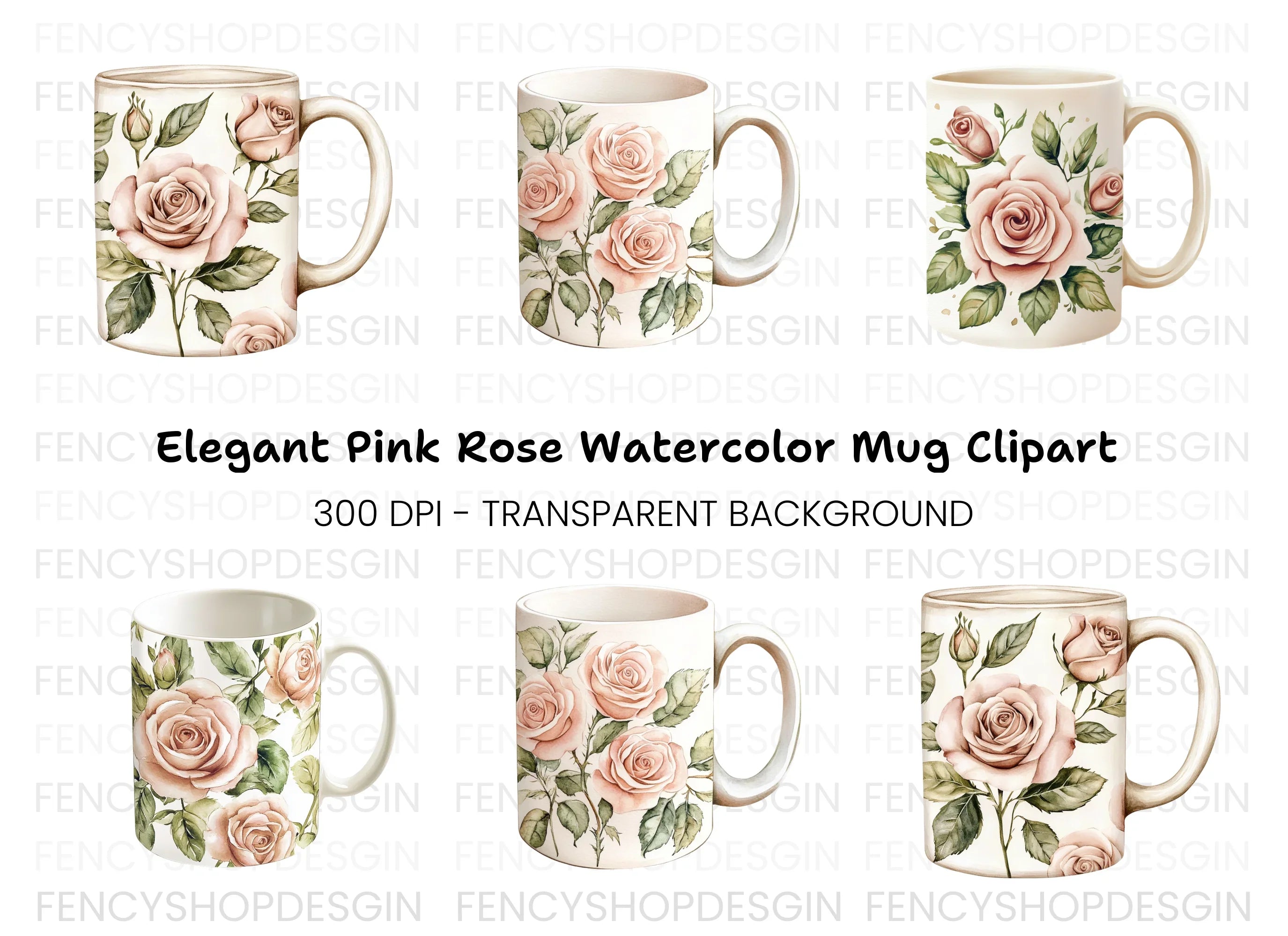 Elegant Rose Clipart Bundle