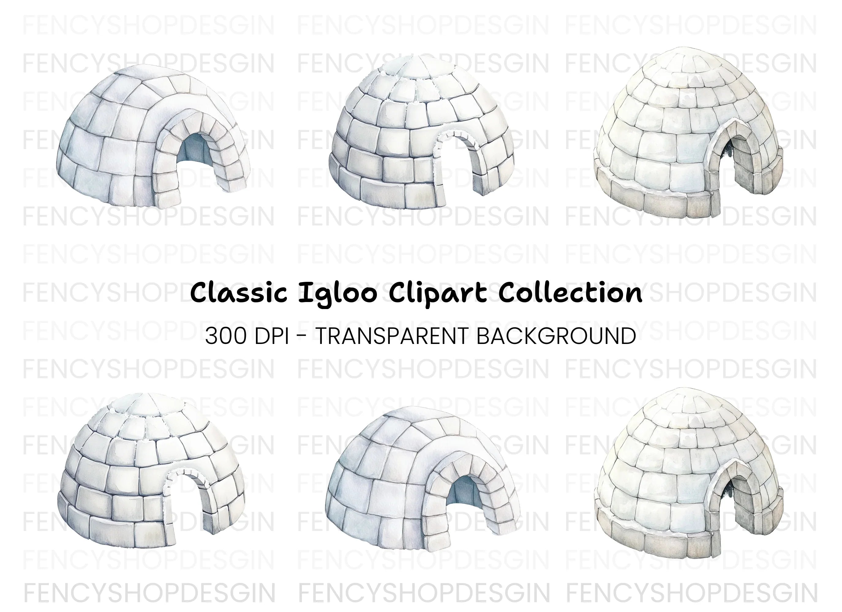 Igloo Clipart Bundle