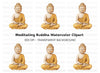 Meditating Buddha Illustration Clipart Bundle