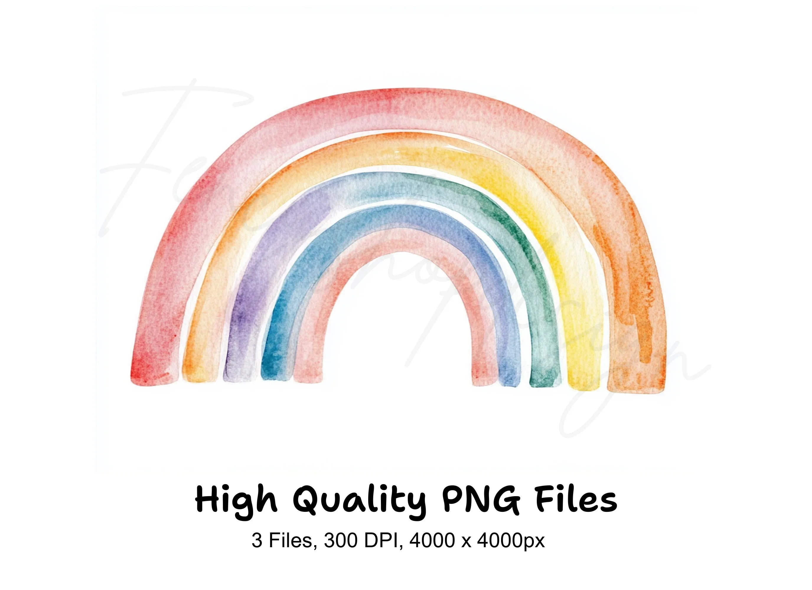 Boho Rainbow Clipart Bundle