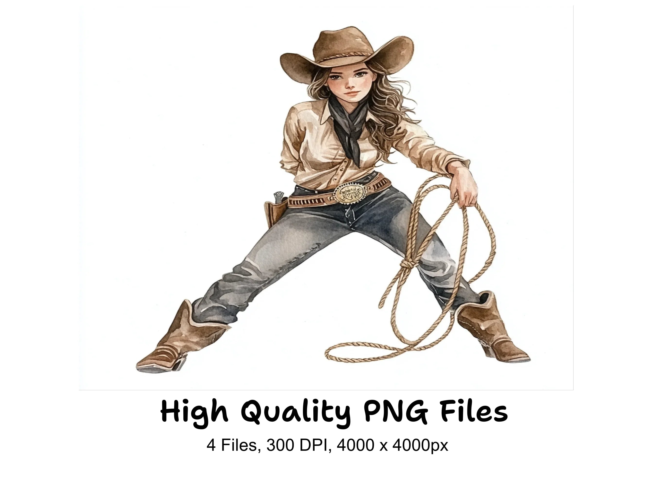 Cowgirl Clipart Bundle