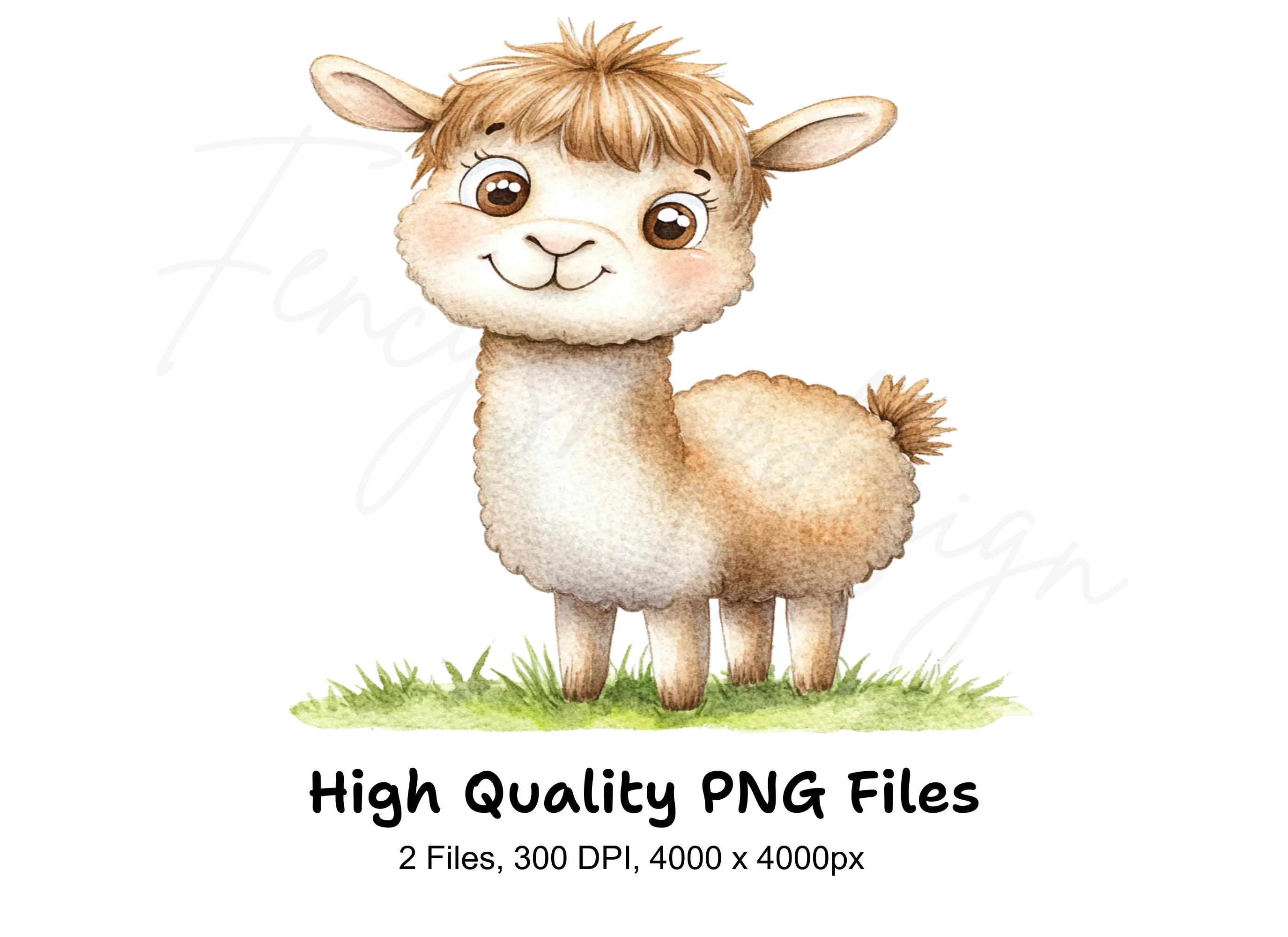 Charming Alpaca Clipart Bundle