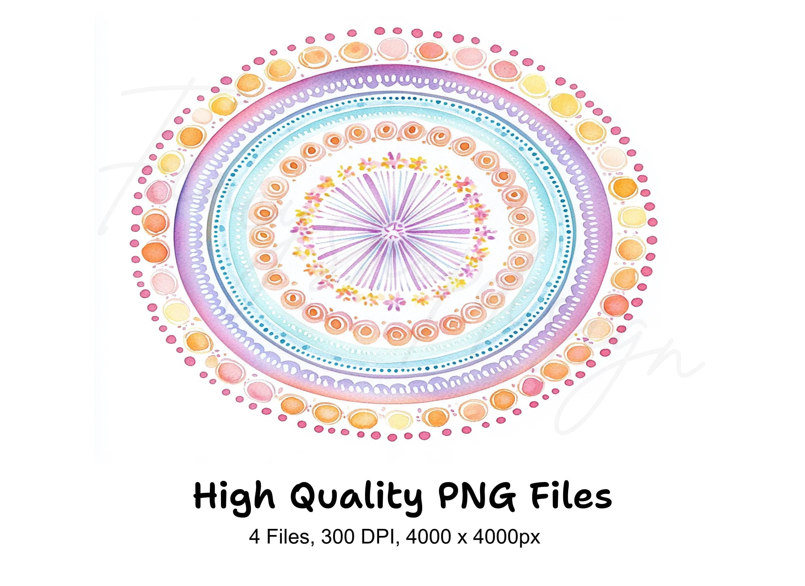 Mandala Circles Clipart Bundle