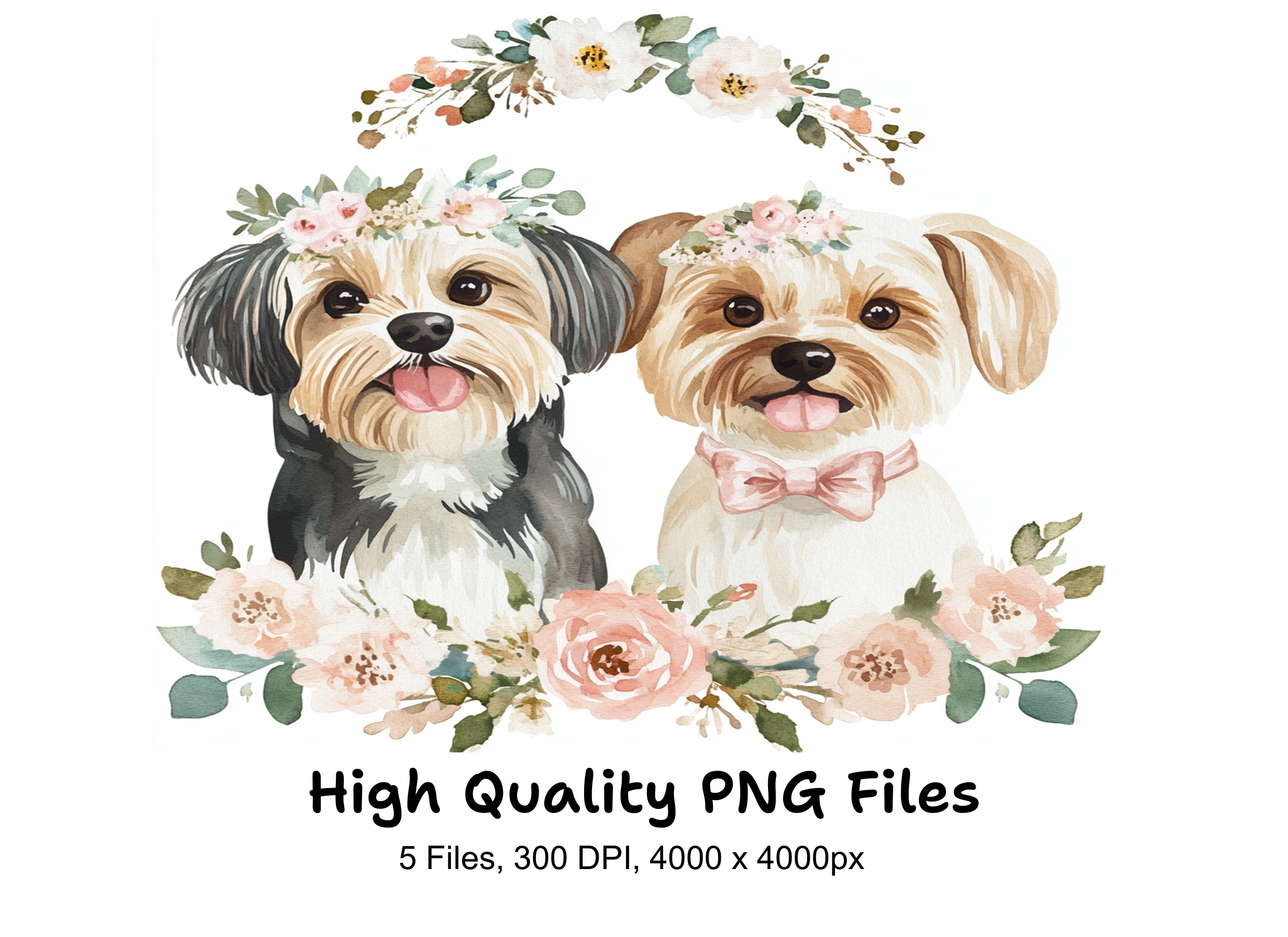 Adorable Puppy Wedding Clipart Bundle
