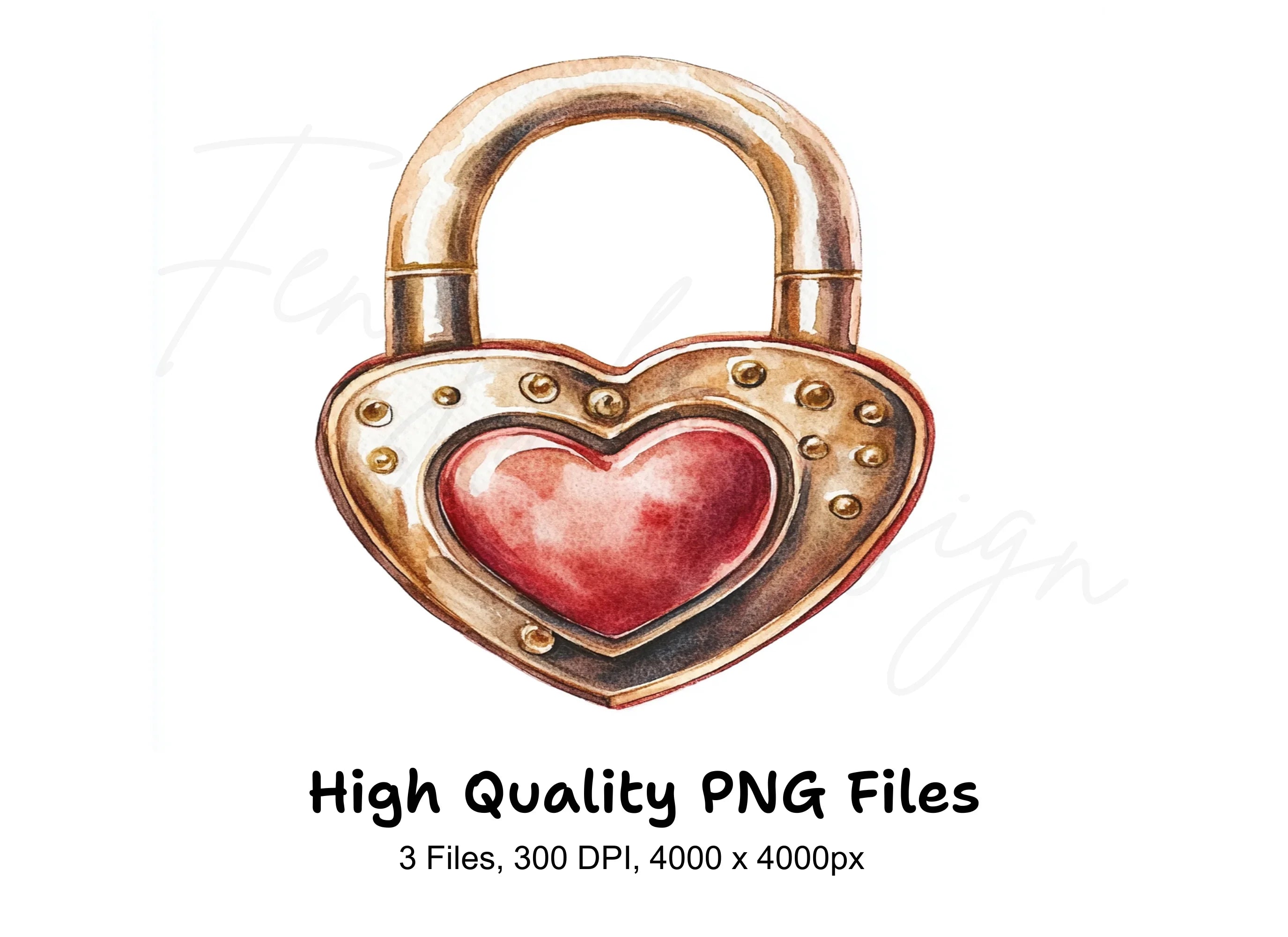 Heart Lock Clipart Bundle