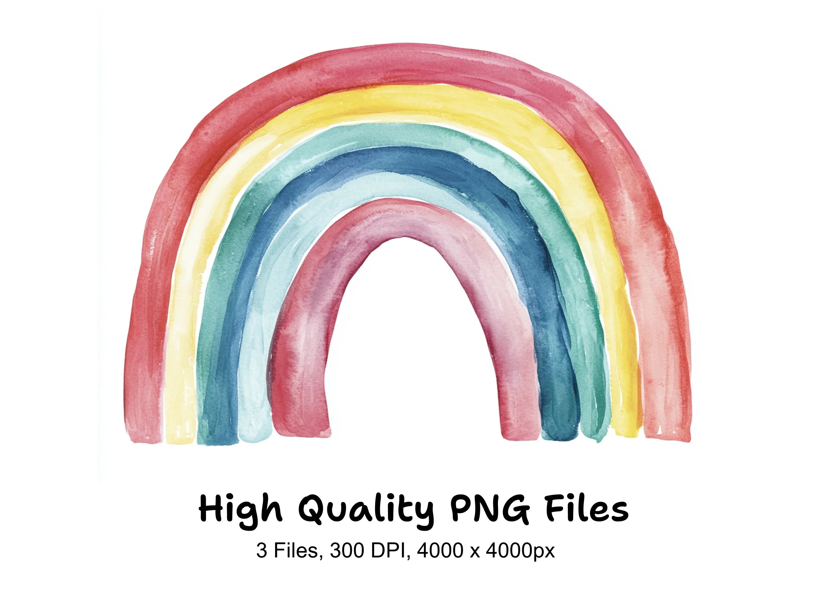 Boho Rainbow Clipart Bundle