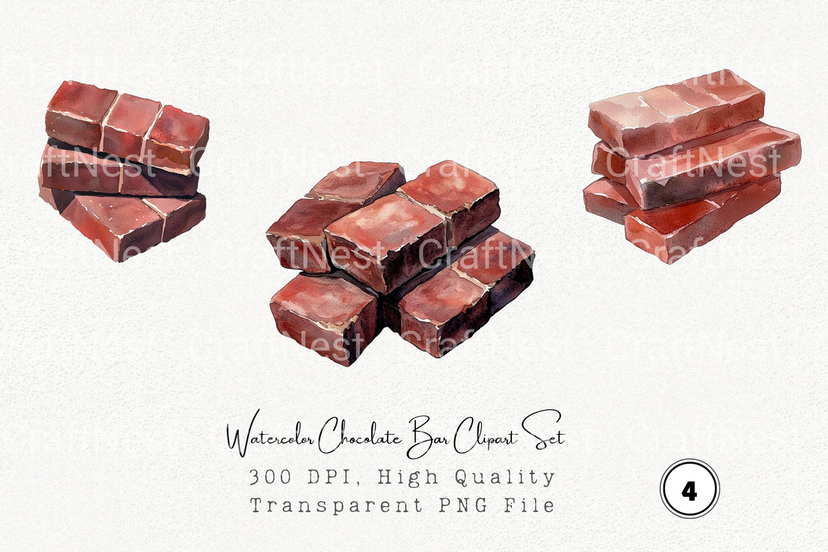 Chocolate Bar Clipart Bundle