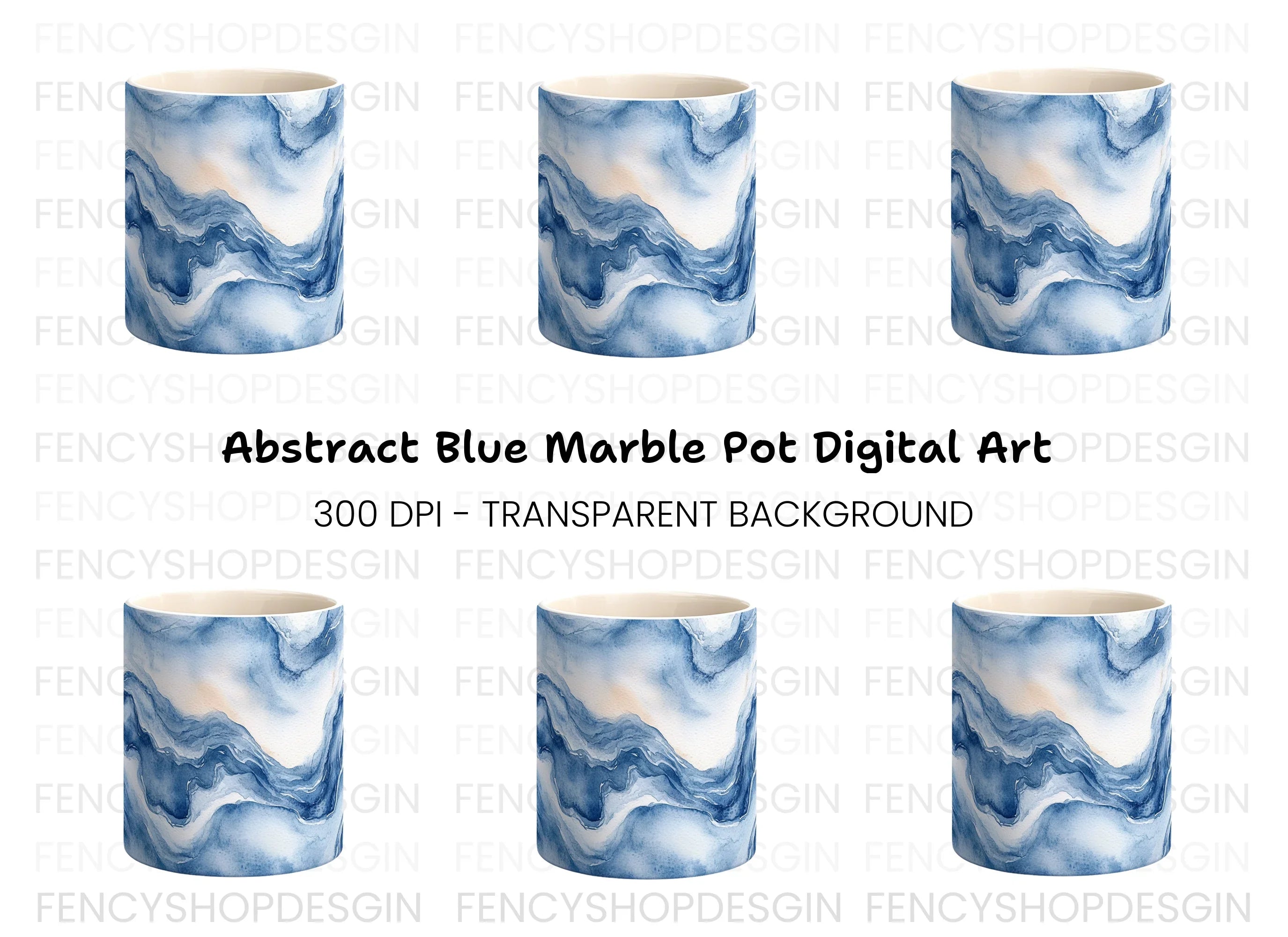 Blue Abstract Clipart Bundle
