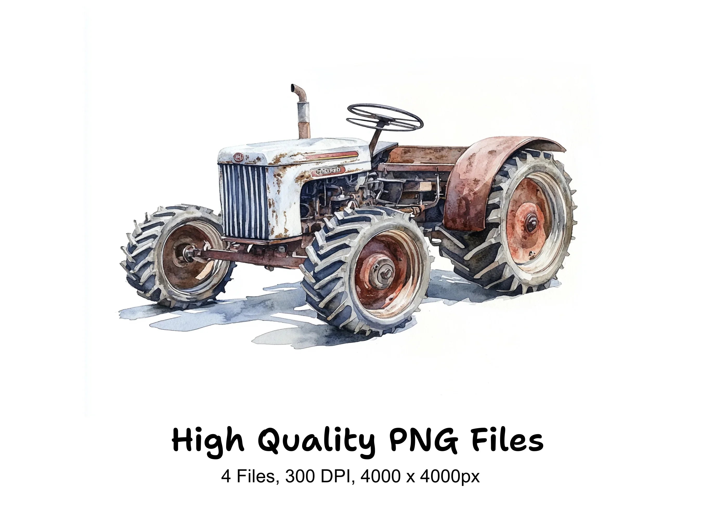 Classic Farm Tractor Clipart Bundle