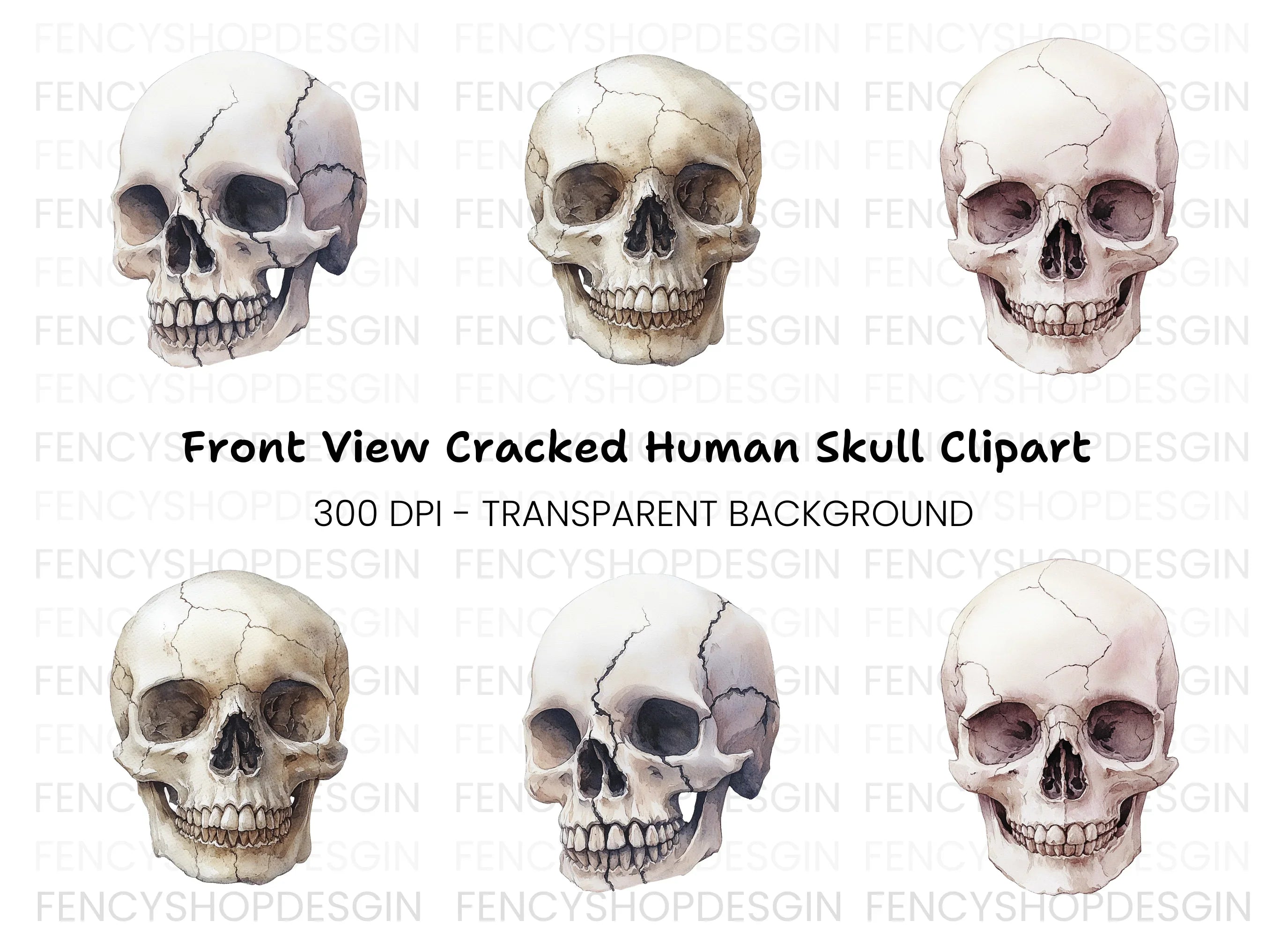 Skull Clipart Bundle