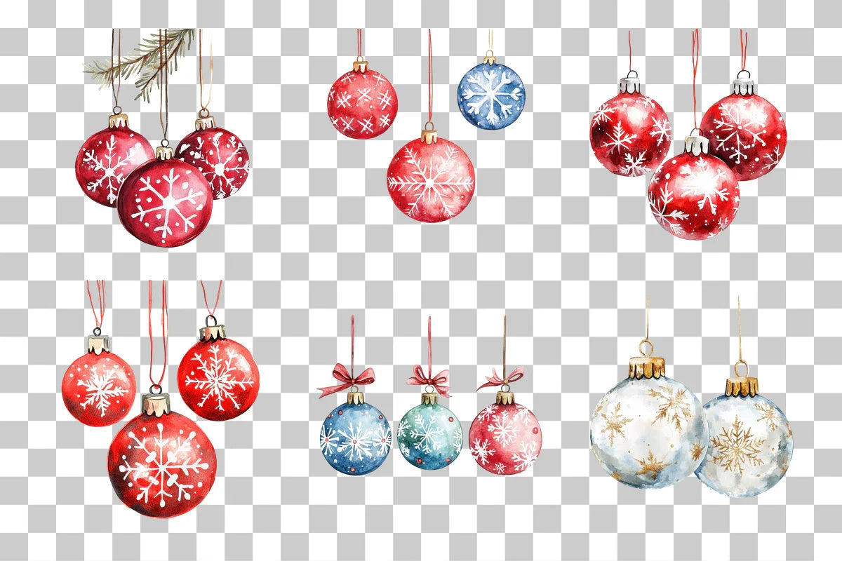 Cozy Christmas Ornaments Clipart Bundle - CraftNest - Digital Crafting and Art