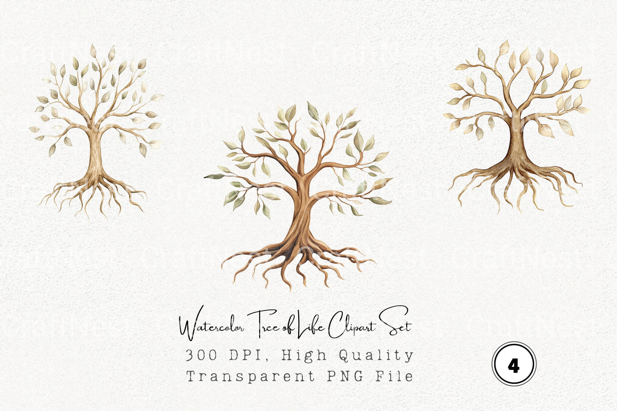 Tree Of Life Clipart Bundle