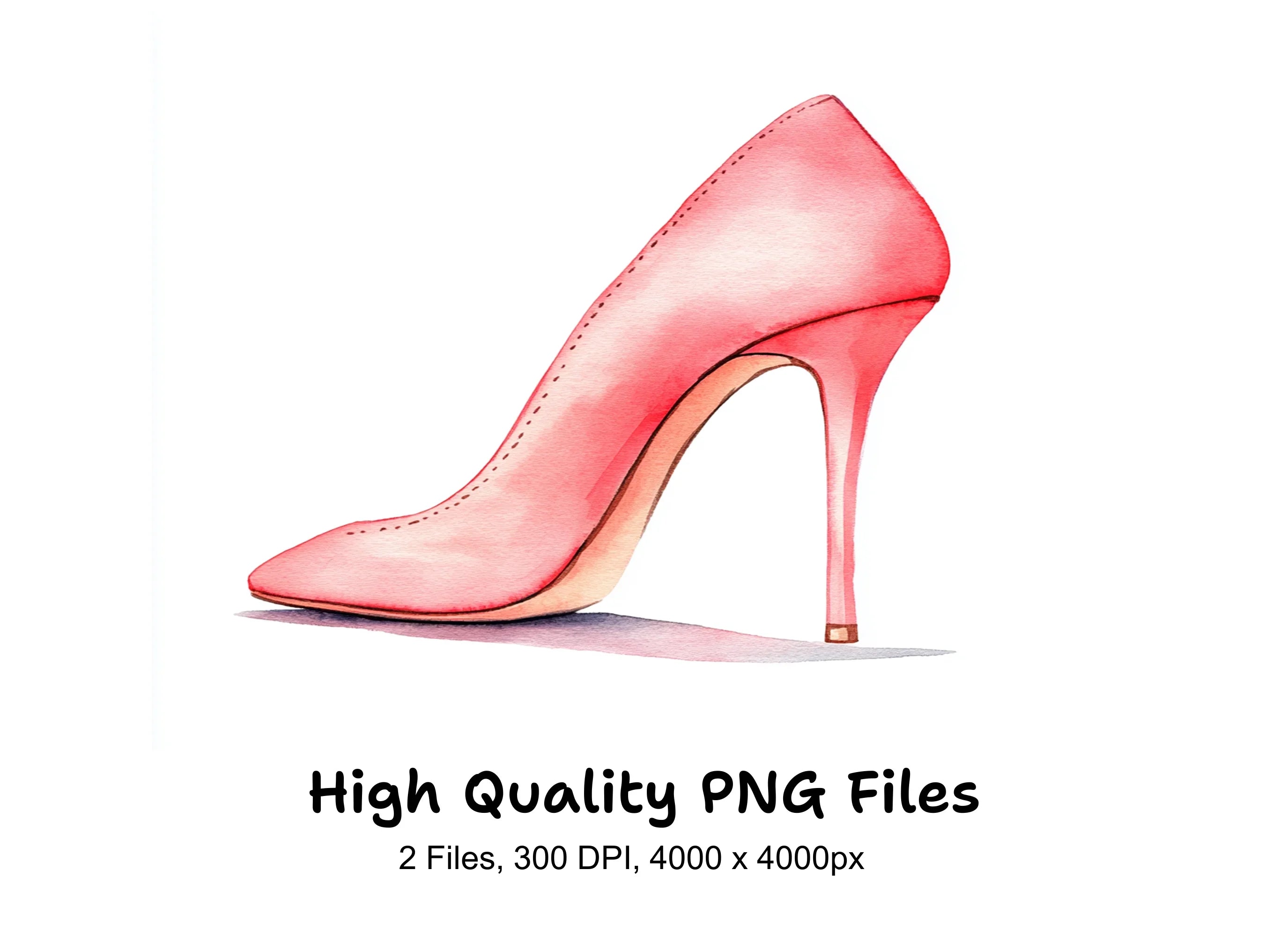 Elegant Pink High Heels Clipart Bundle