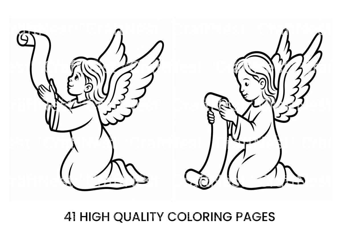 Cute Angelic ChoirFun Coloring Books