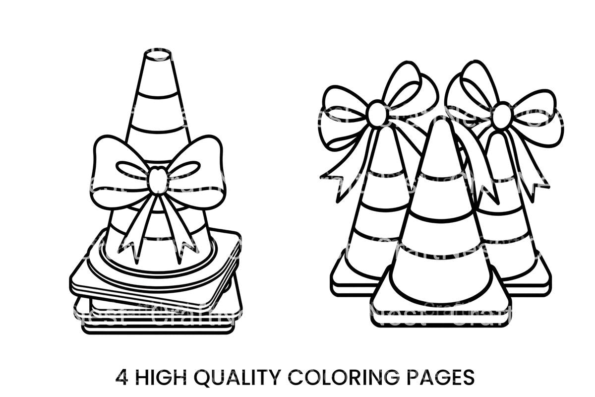 Festive Traffic Cone Coloring Books