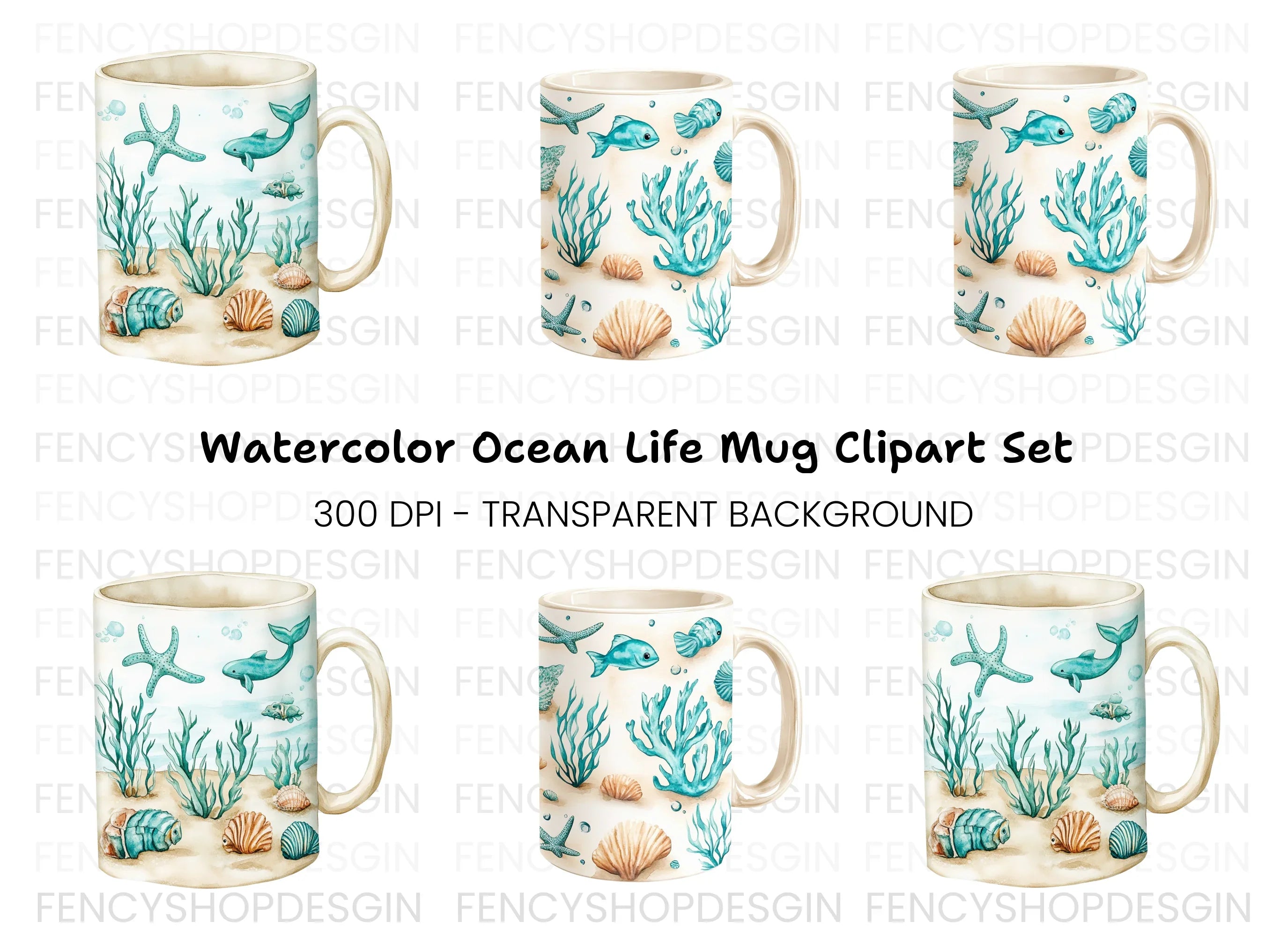 Ocean Life Clipart Bundle