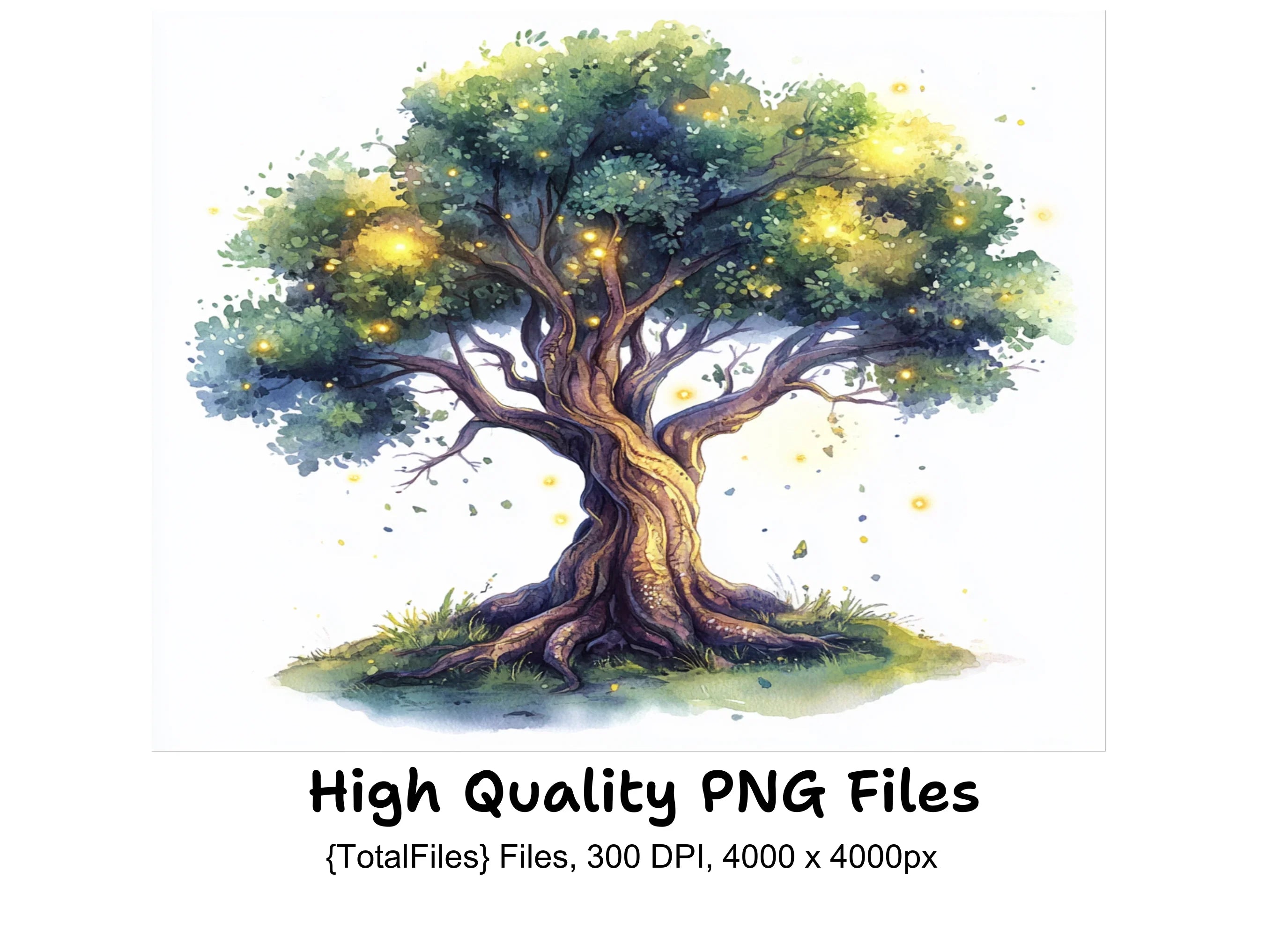 Enchanted Tree Clipart Bundle