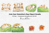 Adorable Calf Reading Sleeping Clipart Bundle