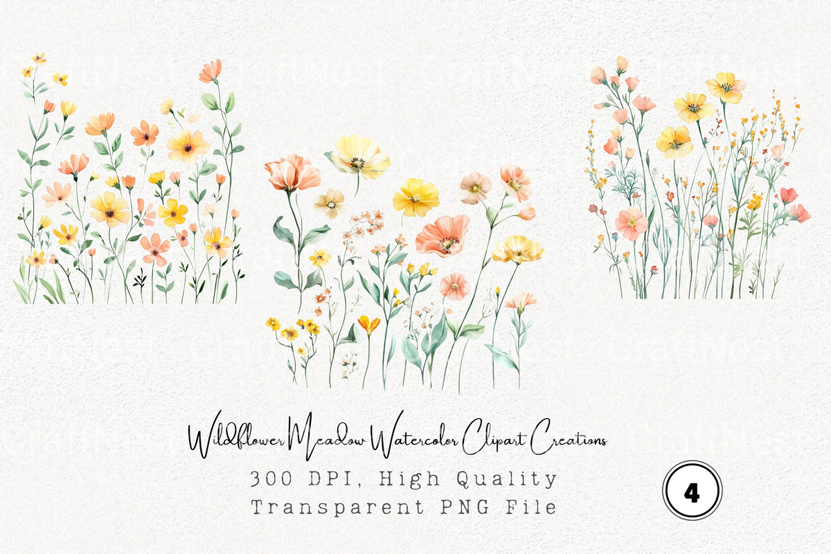 Wildflower Meadow Creations Clipart Bundle
