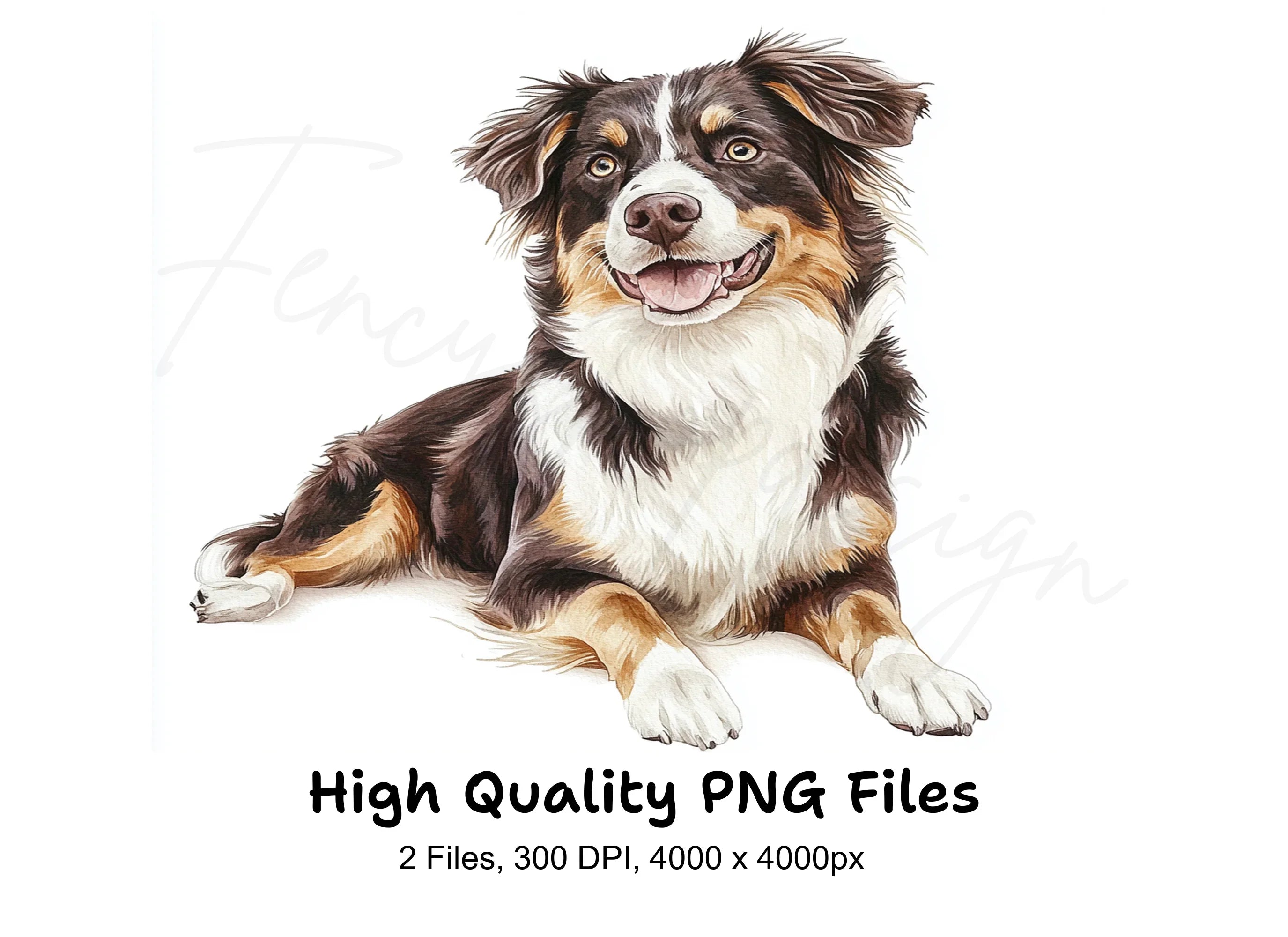 Australian Shepherd Dog Clipart Bundle