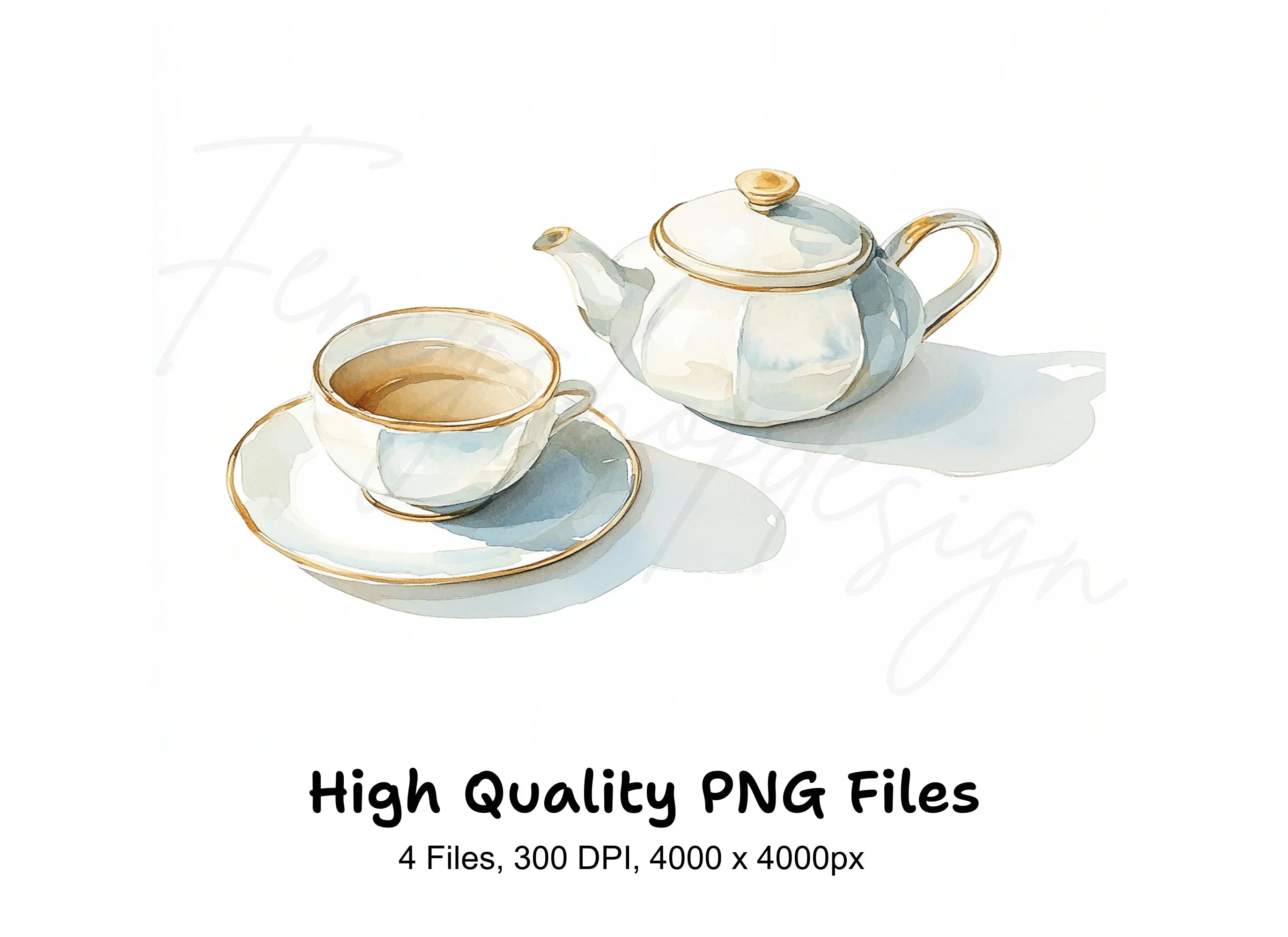 Elegant Tea Clipart Bundle