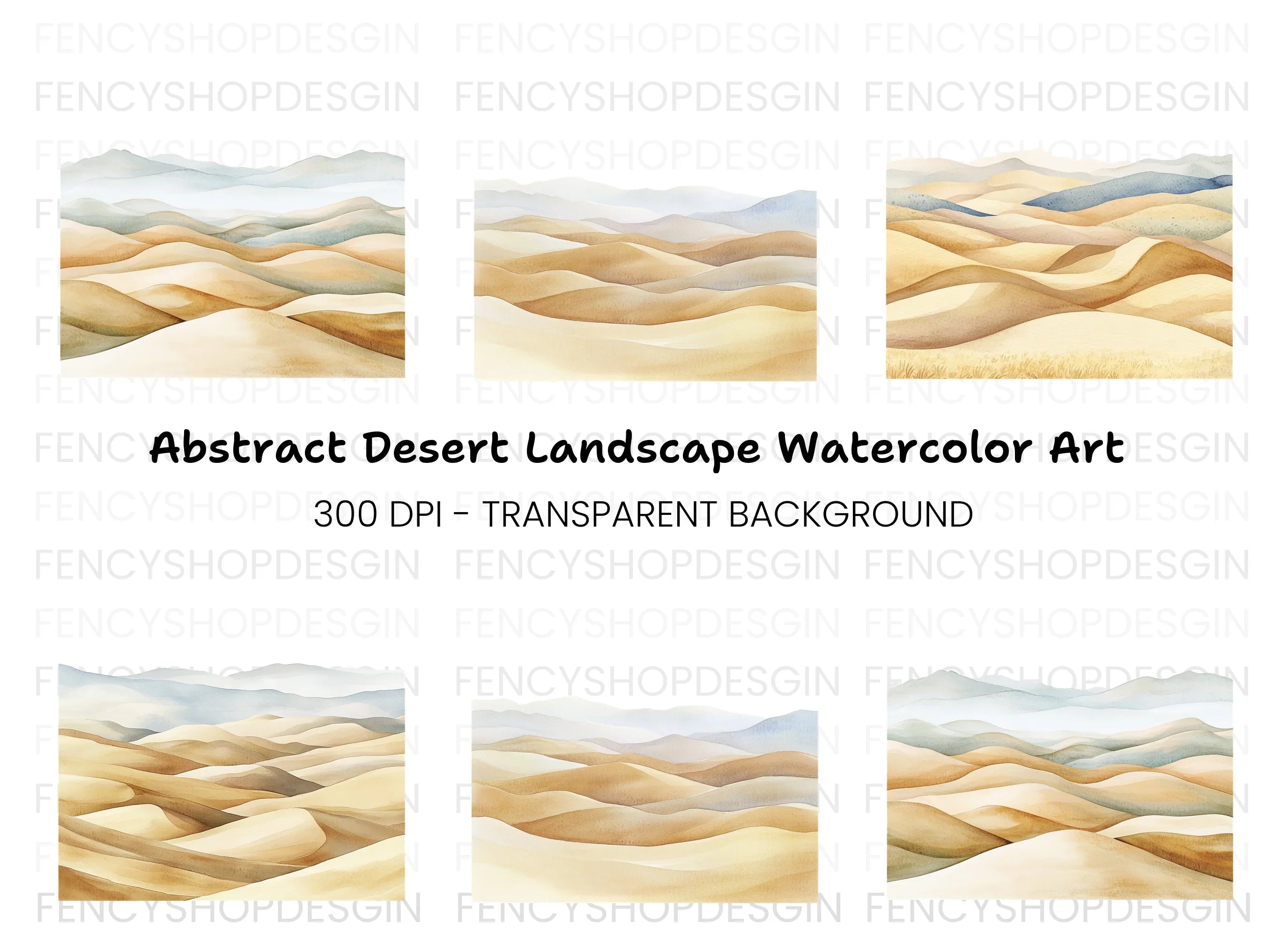 Desert Landscape Clipart Bundle