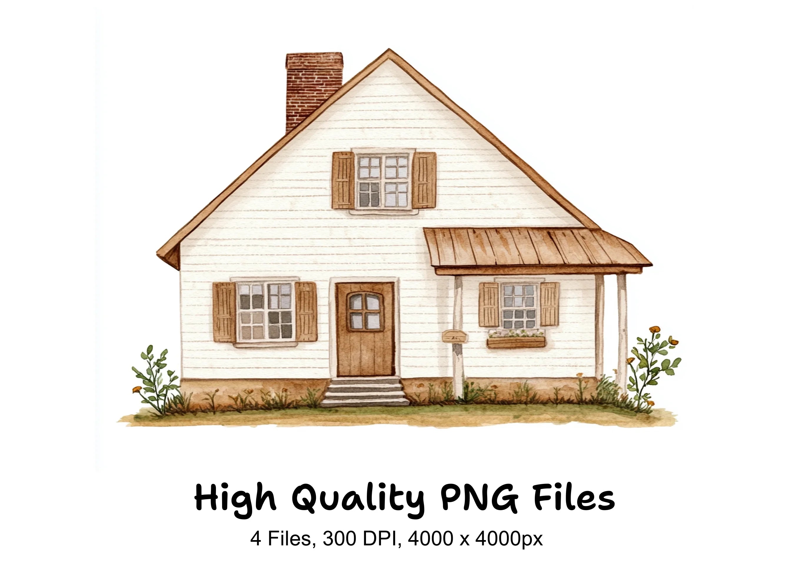 Vintage House Clipart Bundle