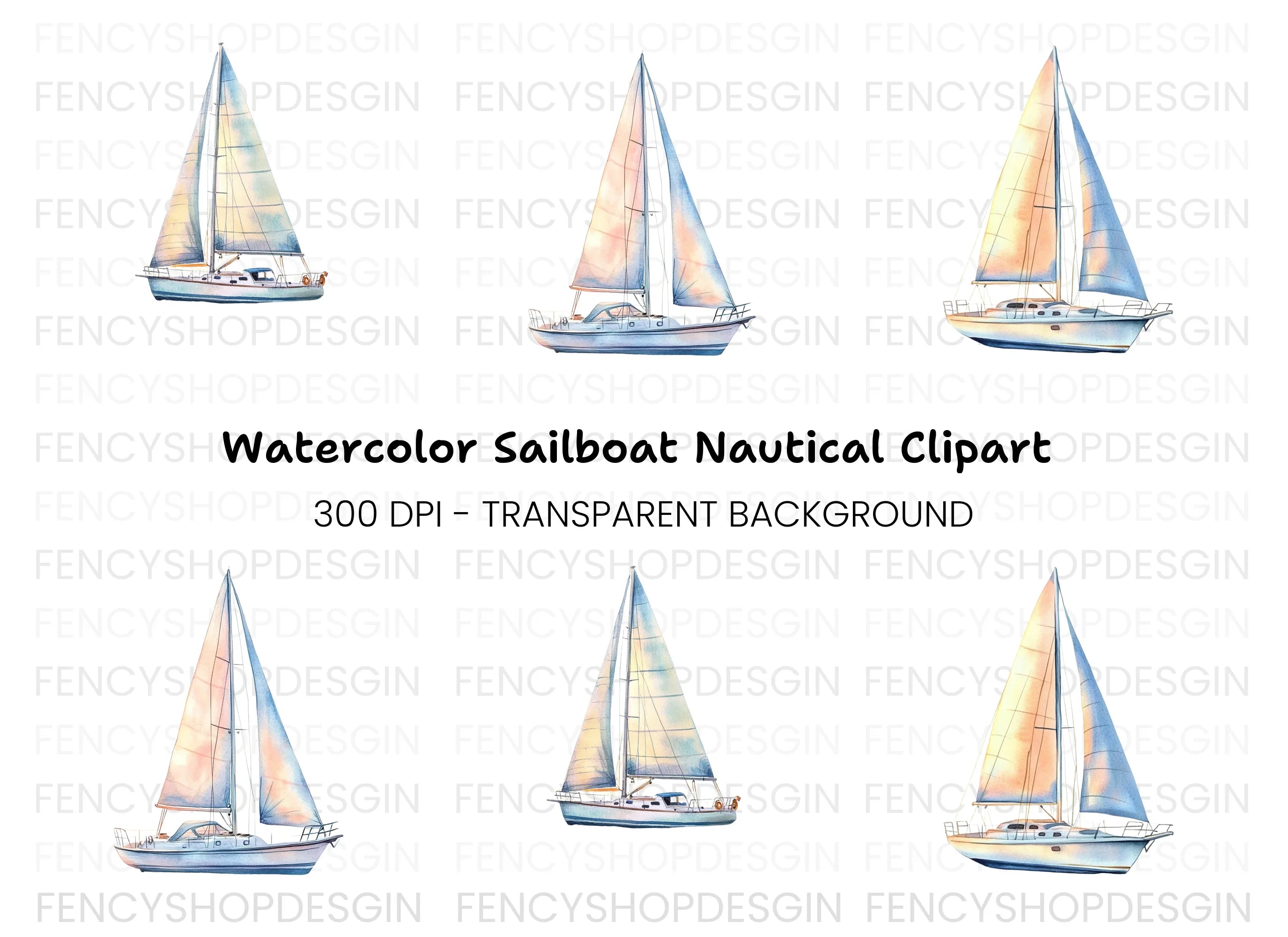 Sailboat Clipart Bundle