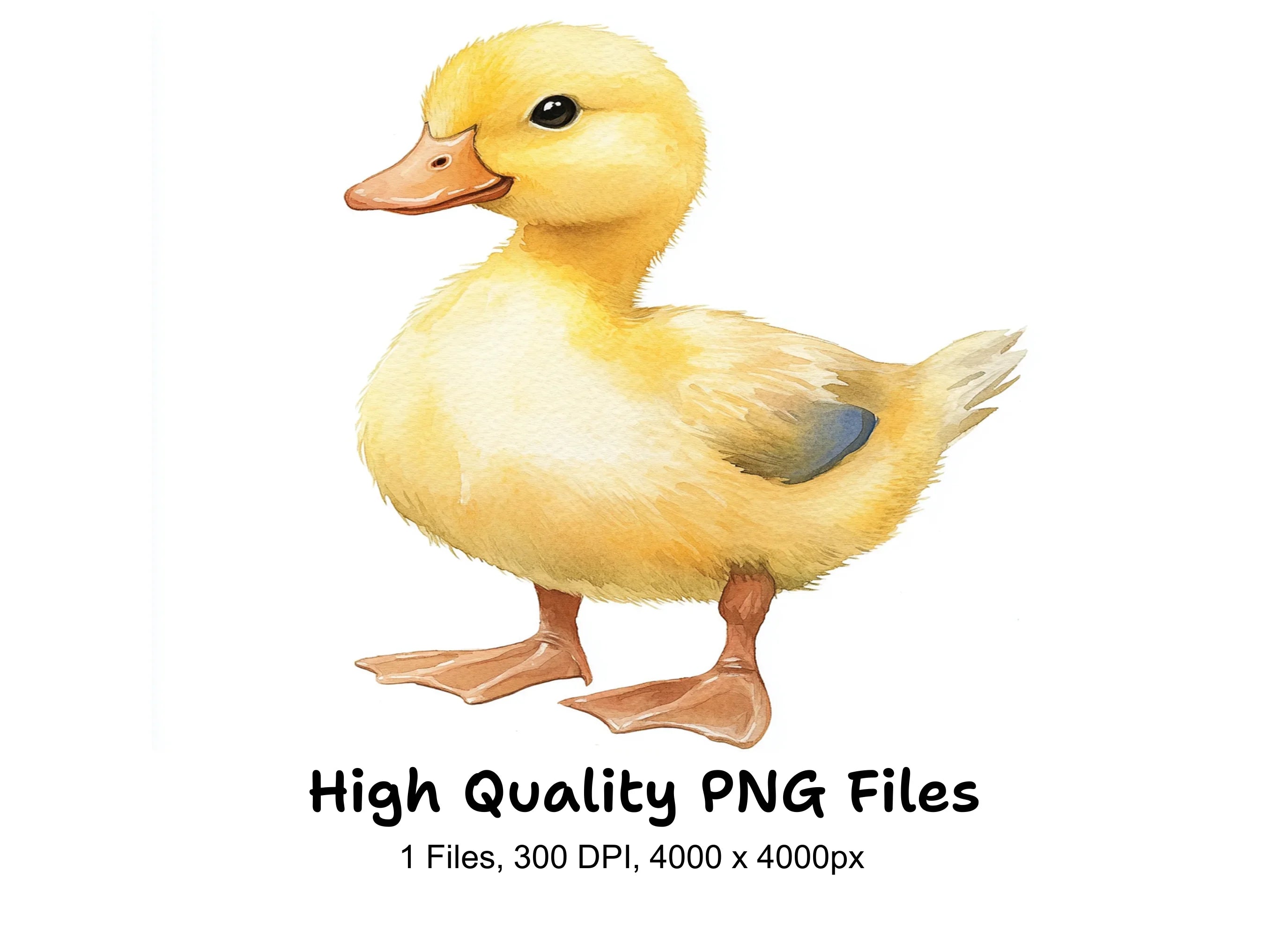 Cute Yellow Duckling Clipart Bundle