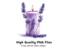 Lavender Candle Clipart Bundle