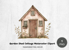 Garden Shed Cottage Clipart Bundle - CraftNest - Digital Crafting and Art