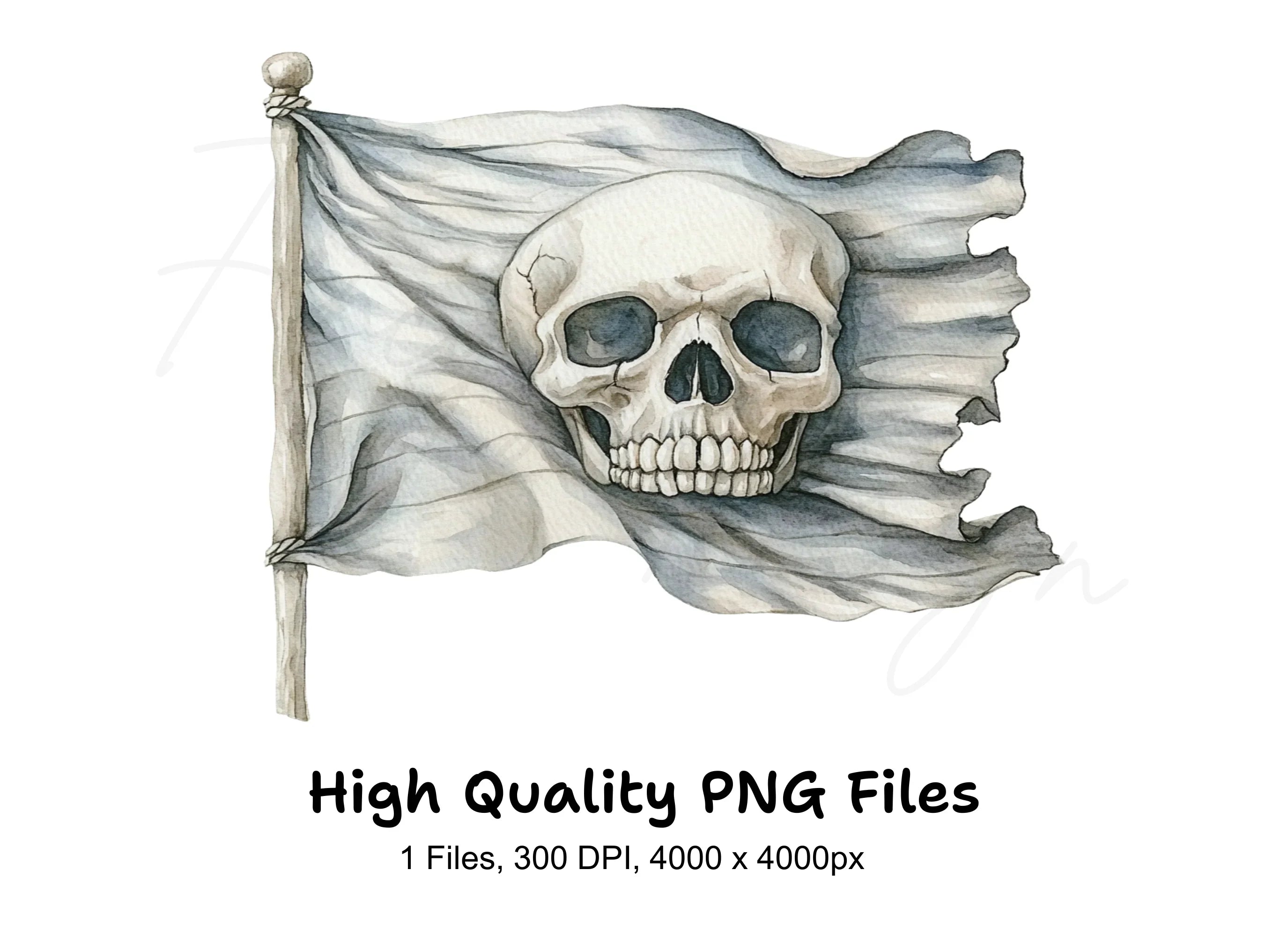 Skull Flag Clipart Bundle
