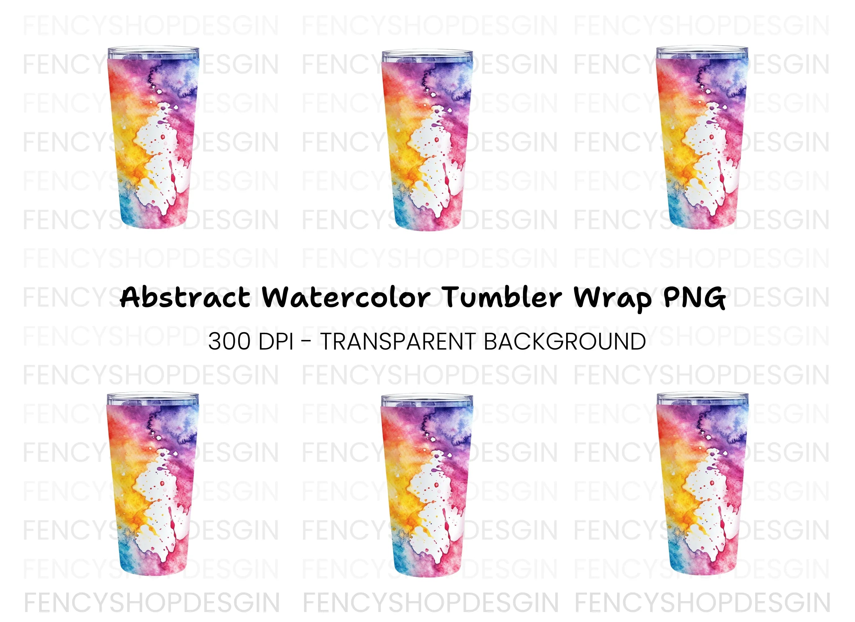 Rainbow Tumbler Clipart Bundle