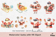 Santa with VR Clipart Bundle - CraftNest - Digital Crafting and Art